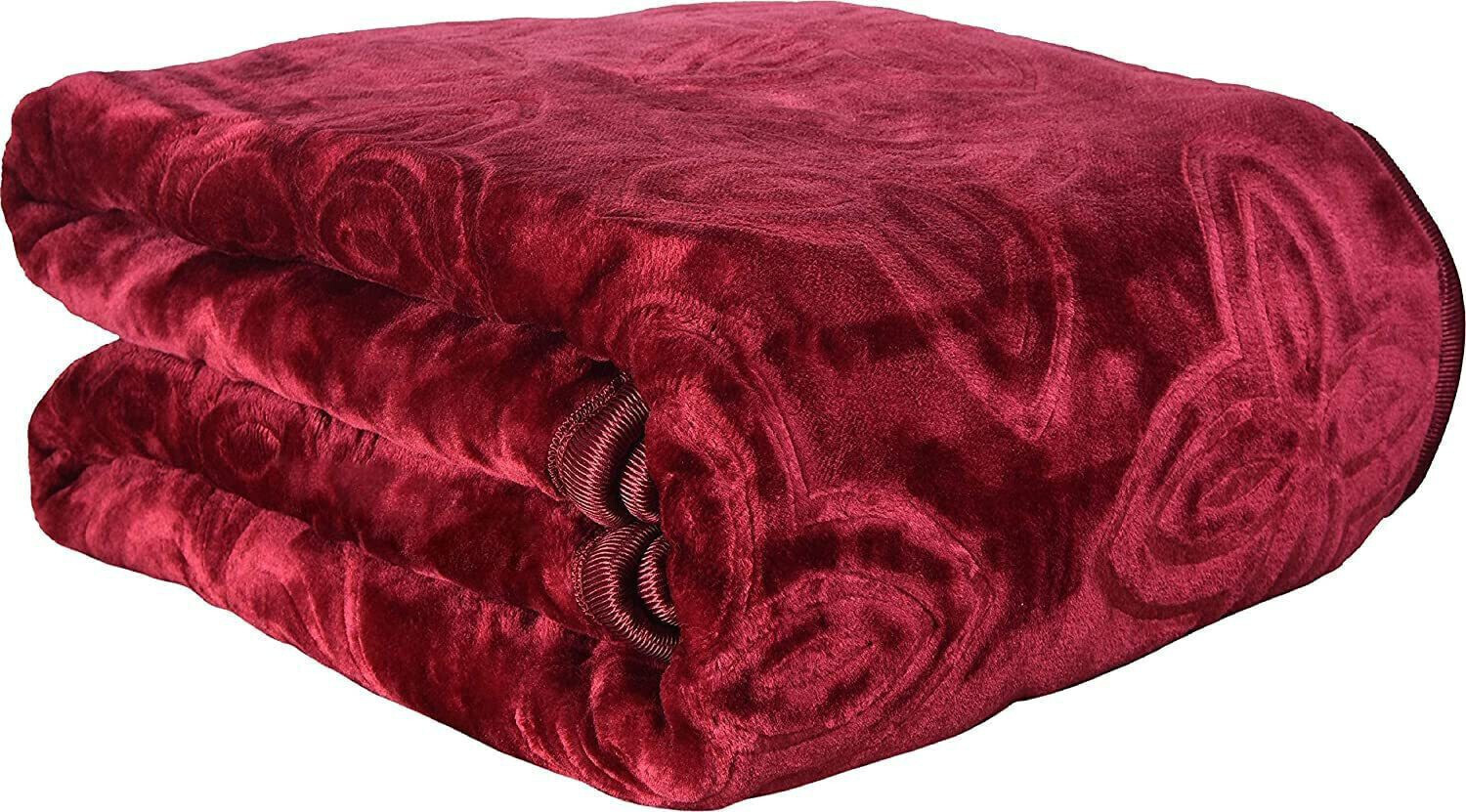 Image of MFI Embroidered Double Mink Blanket for Heavy Winter