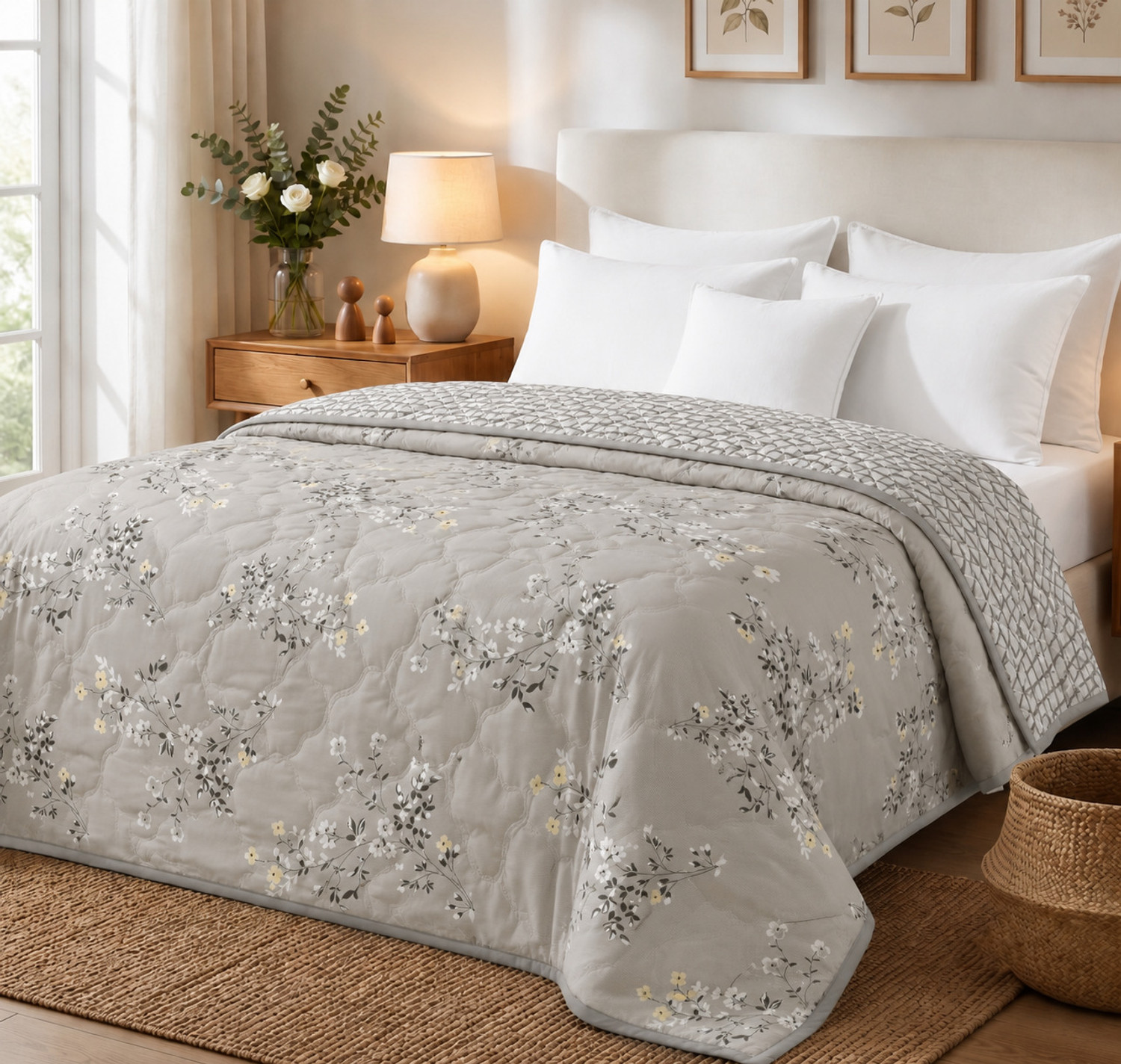 Image of Indian Weavers home store Floral Queen Comforter for AC Room