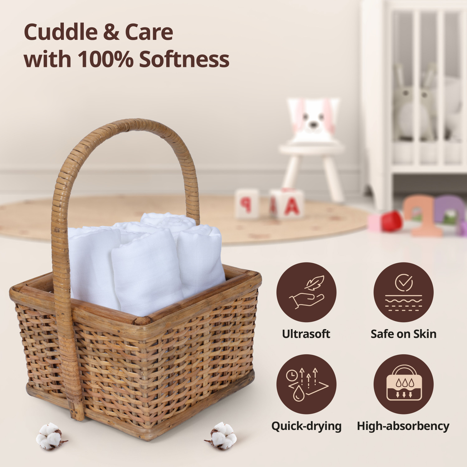 Image of LuvLap Solid Single Swaddling Baby Blanket for Mild Winter