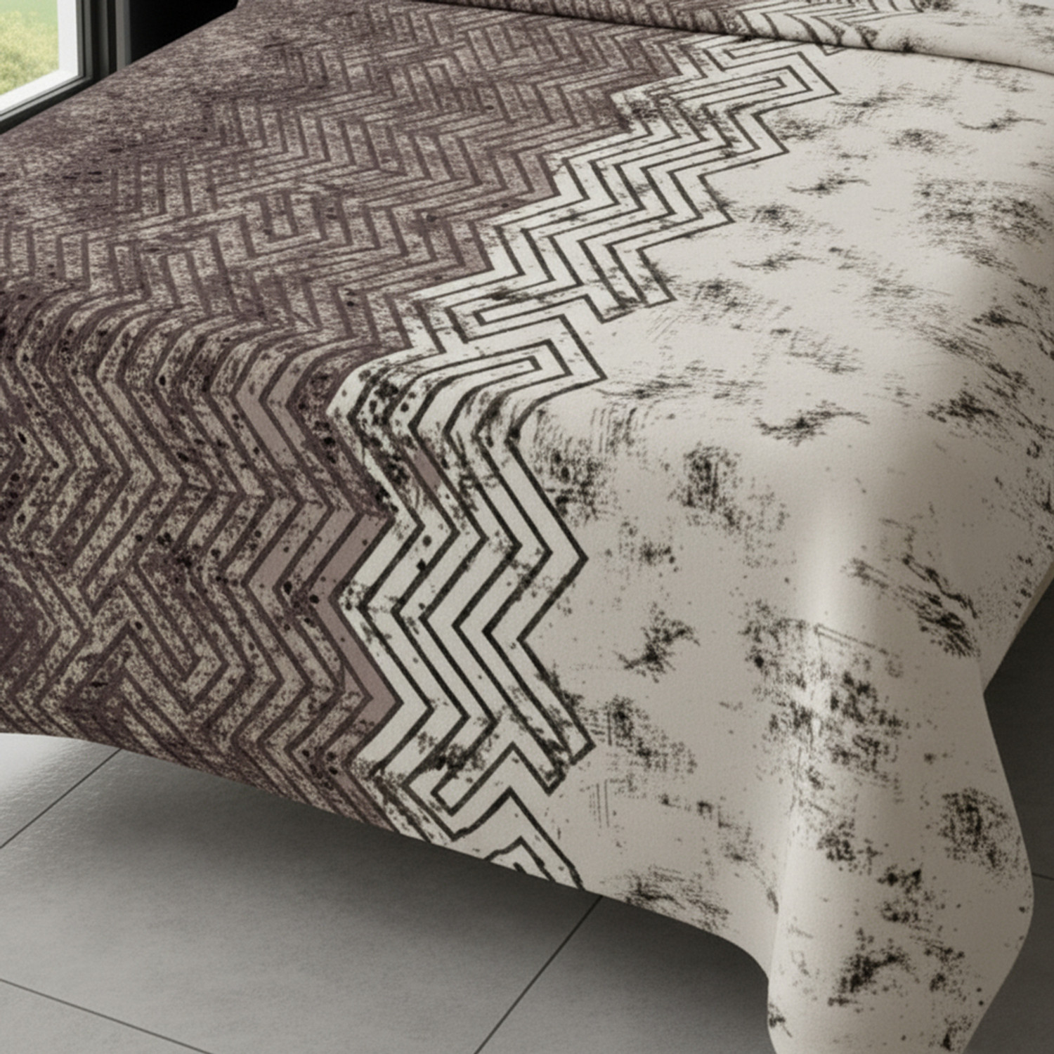 Image of Raymond Home Geometric Single Mink Blanket for Heavy Winter