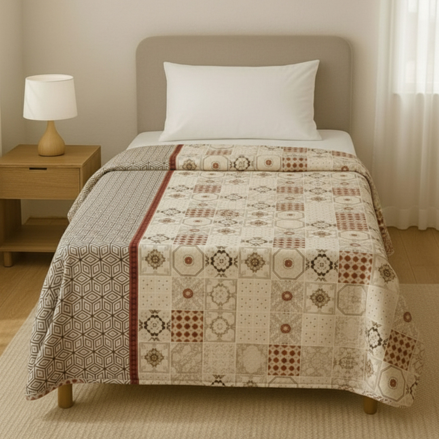 Image of Raymond Home Geometric Single Mink Blanket for Heavy Winter