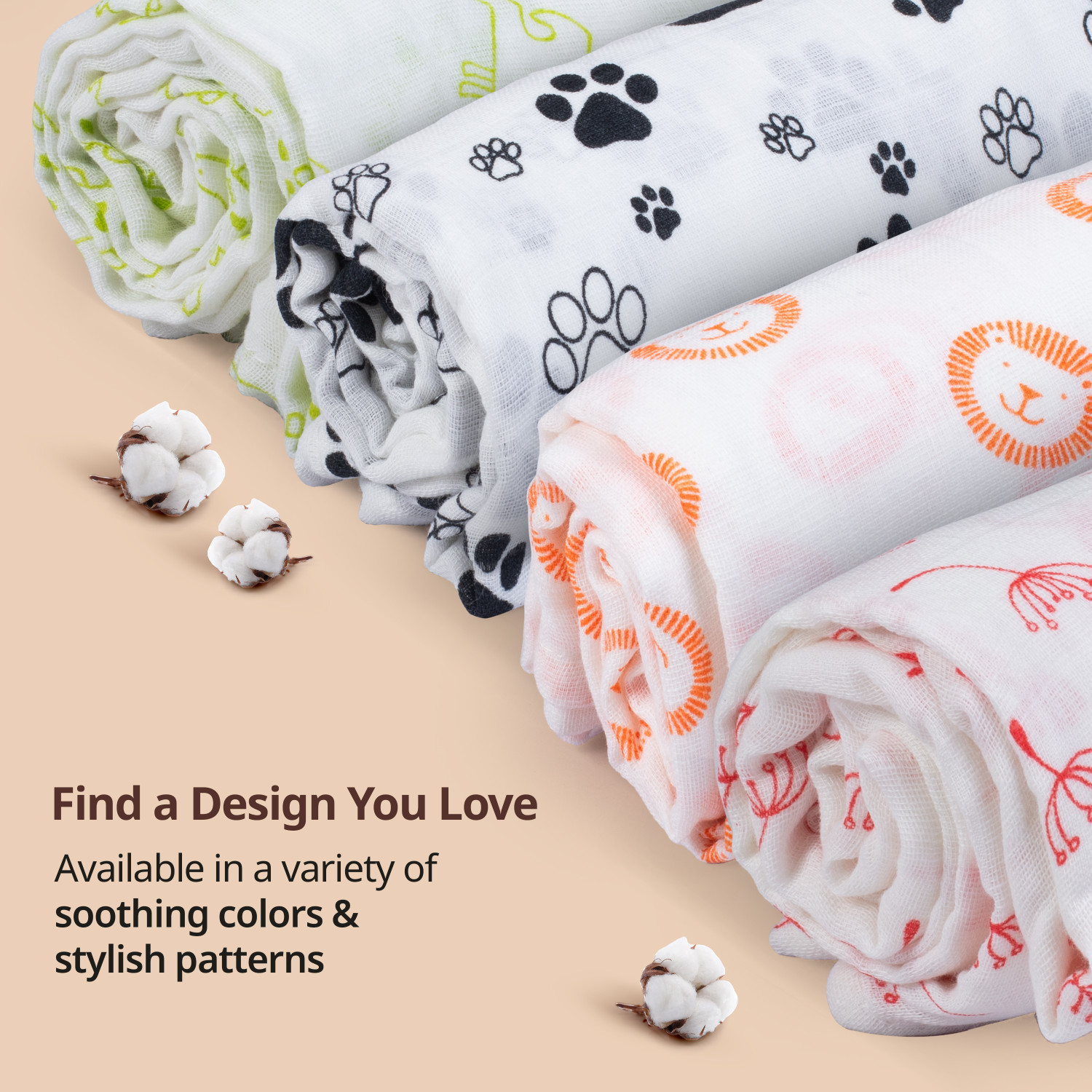 Image of LuvLap Printed Single Swaddling Baby Blanket for Mild Winter