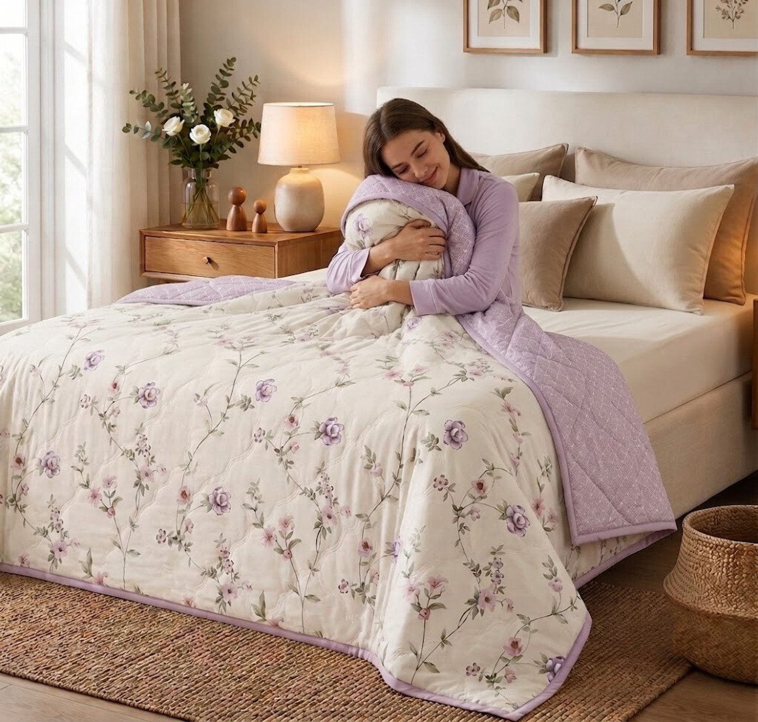 Image of Indian Weavers home store Floral Double Comforter for AC Room