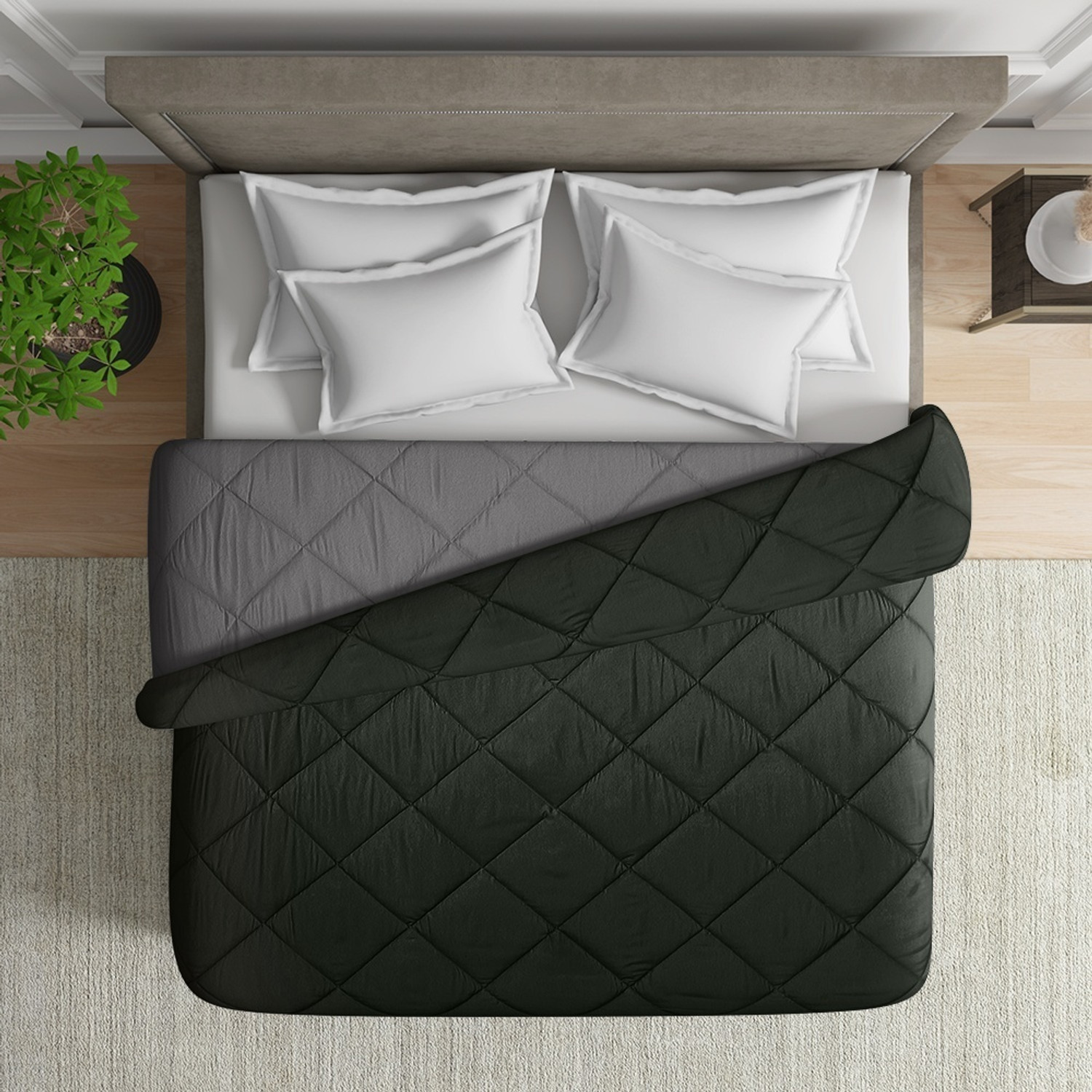 Image of Wakefit Solid Double Comforter for Mild Winter
