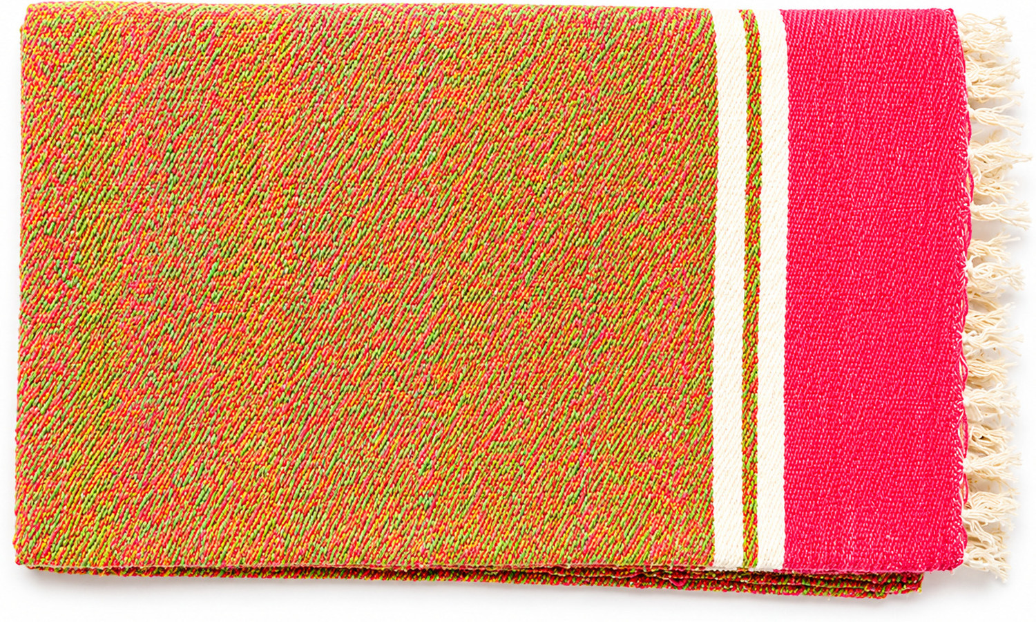 Image of Say Brick Striped King Woollen Blanket for All Season (Cotton, Multicolor)
