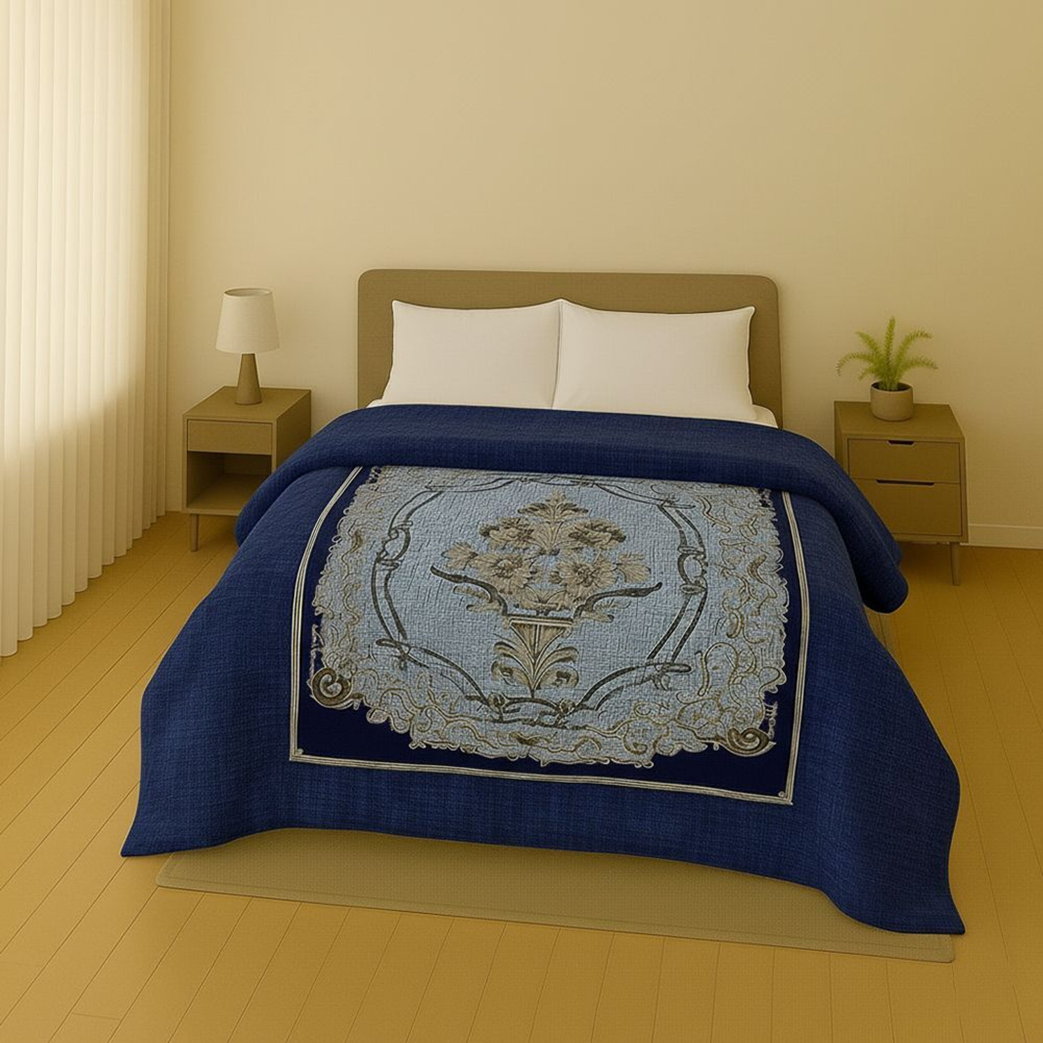 Image of Raymond Home Geometric Double Mink Blanket for Heavy Winter