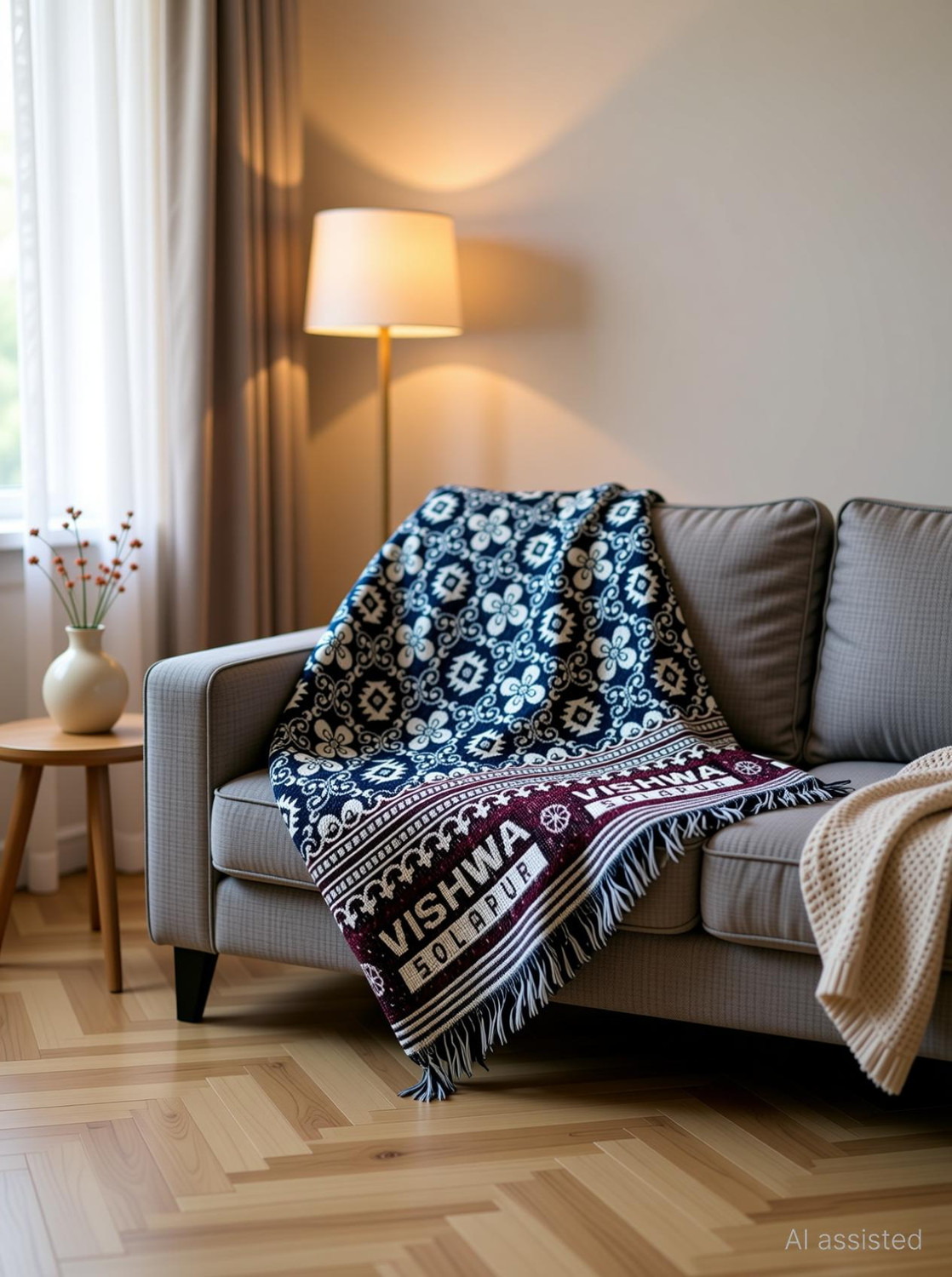 Image of Vishwa Textiles Floral Single AC Blanket for AC Room