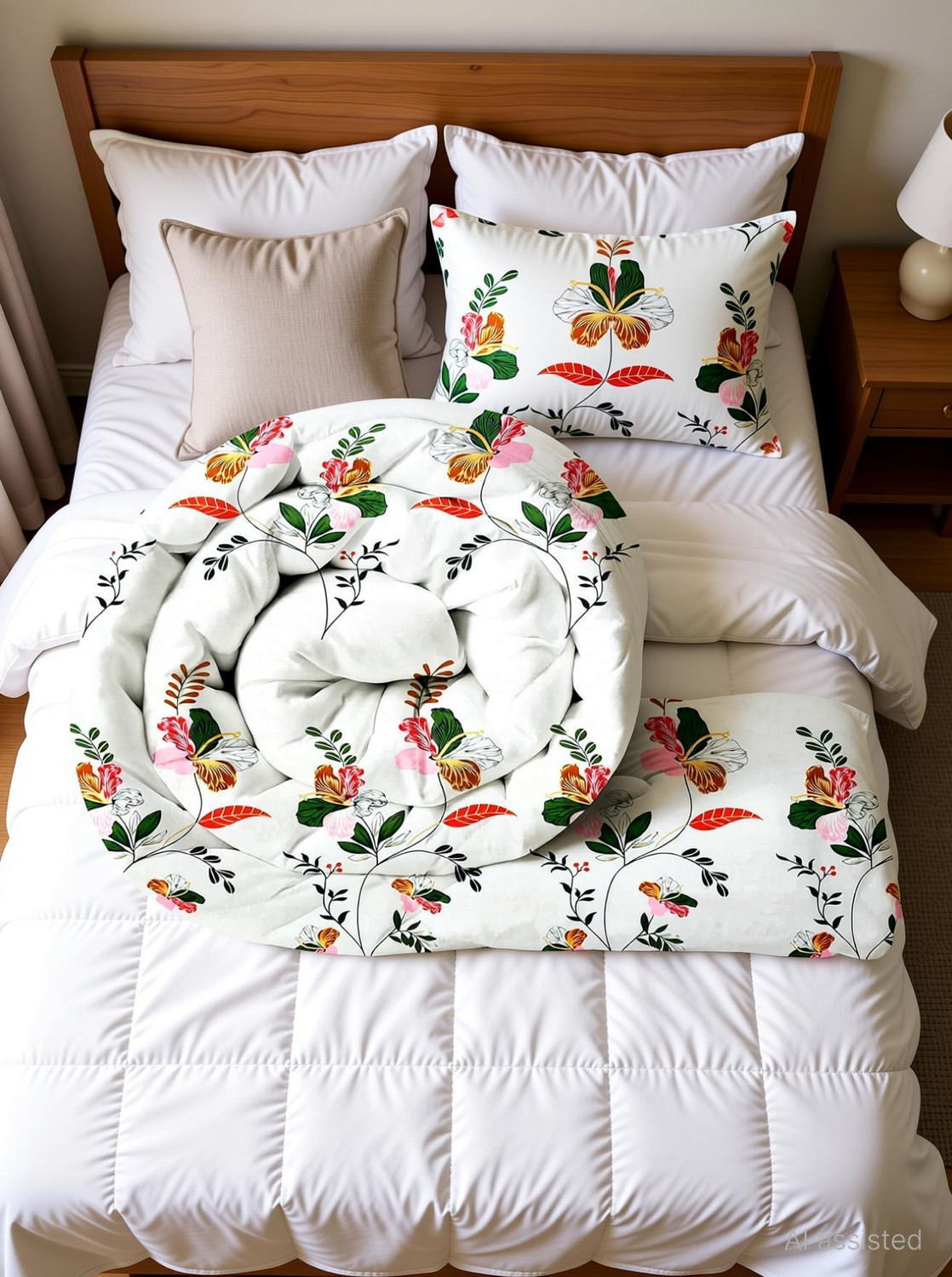 Image of Home Stylish Floral Double Comforter for Heavy Winter