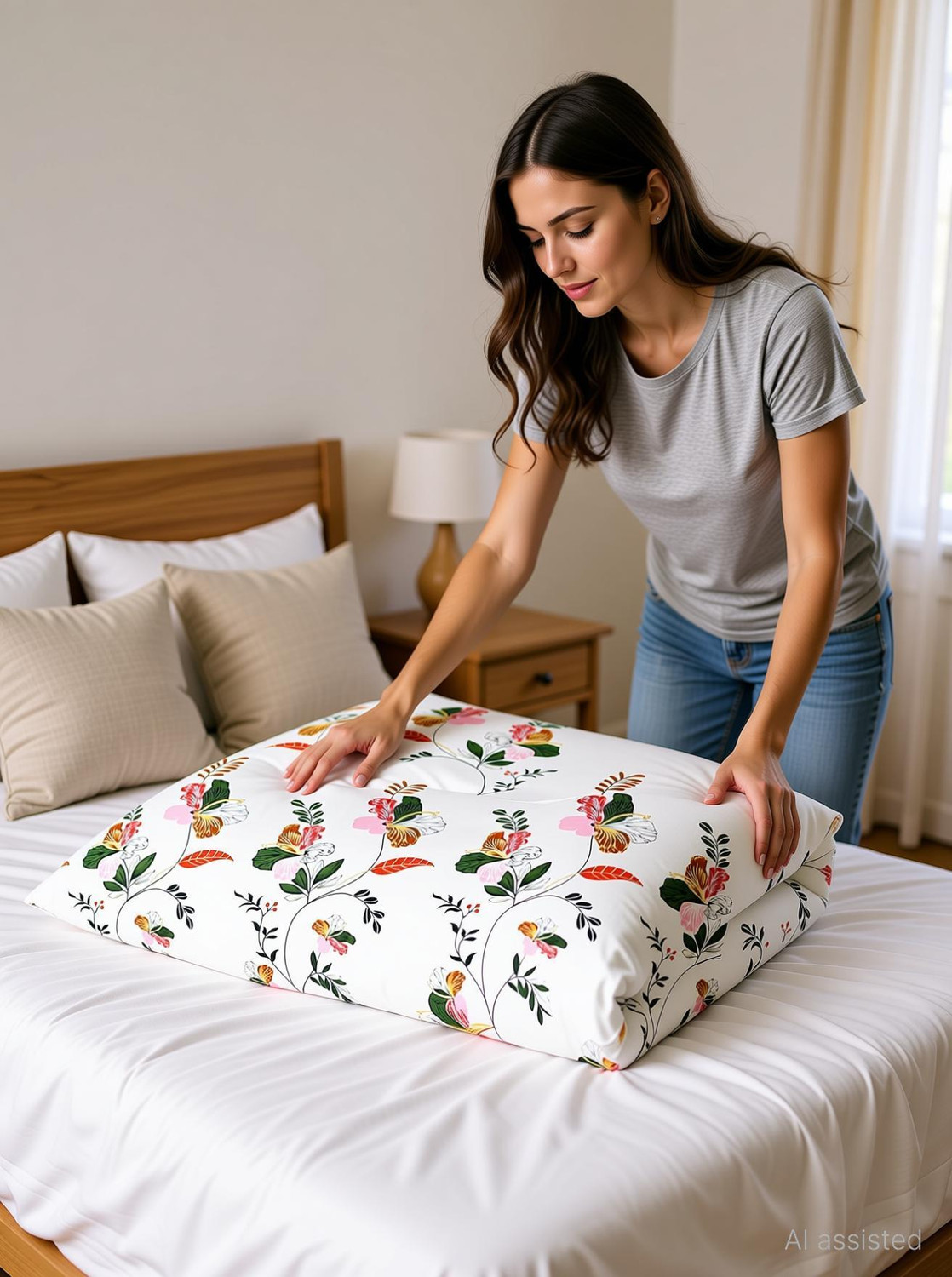 Image of Home Stylish Floral Double Comforter for Heavy Winter
