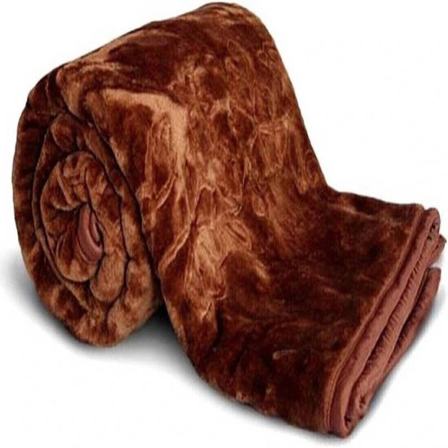 Deniyal ENTERPRISES Solid Double Mink Blanket for Heavy Winter