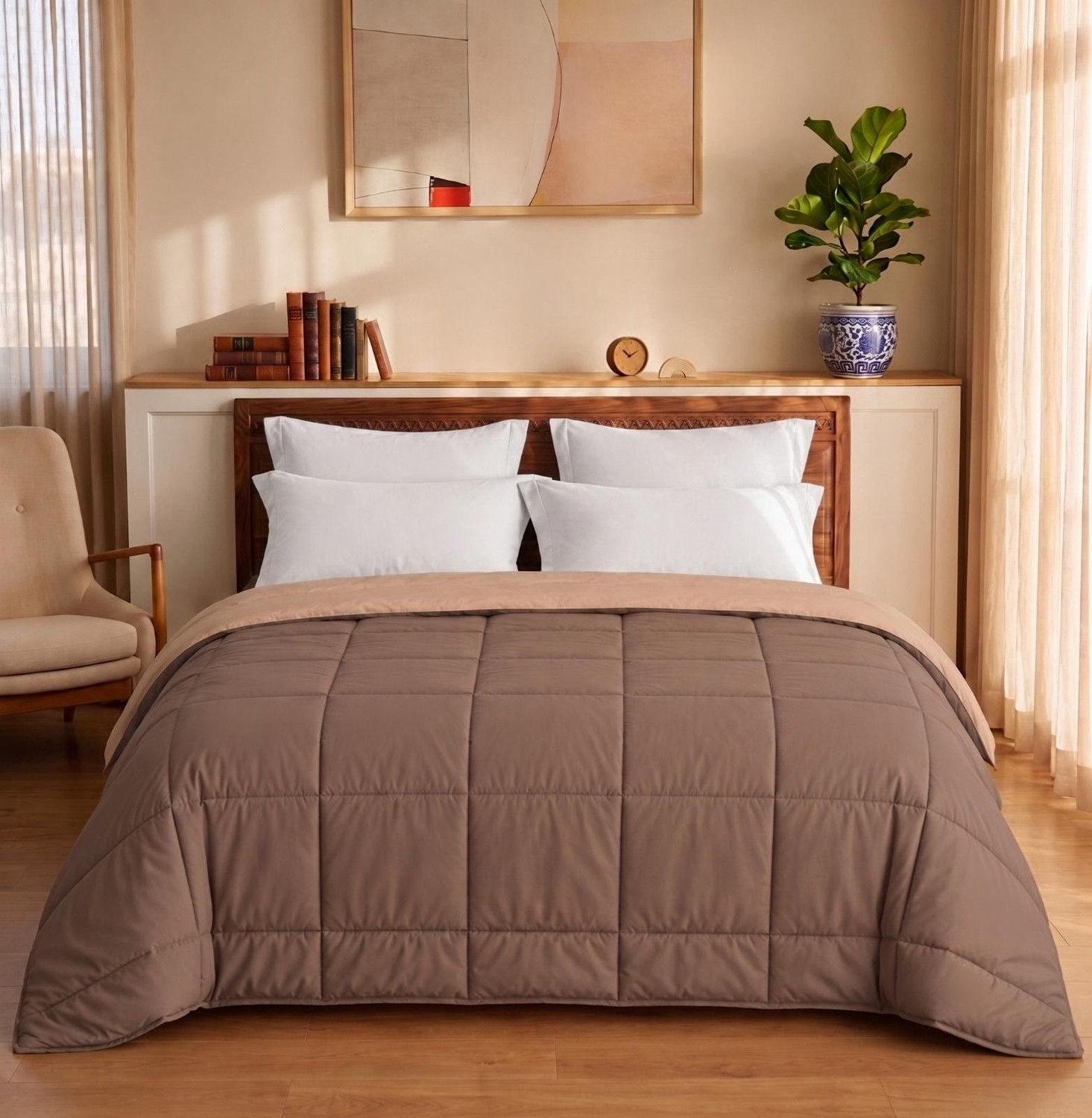 Image of ATULYA HOME Solid King Comforter for AC Room