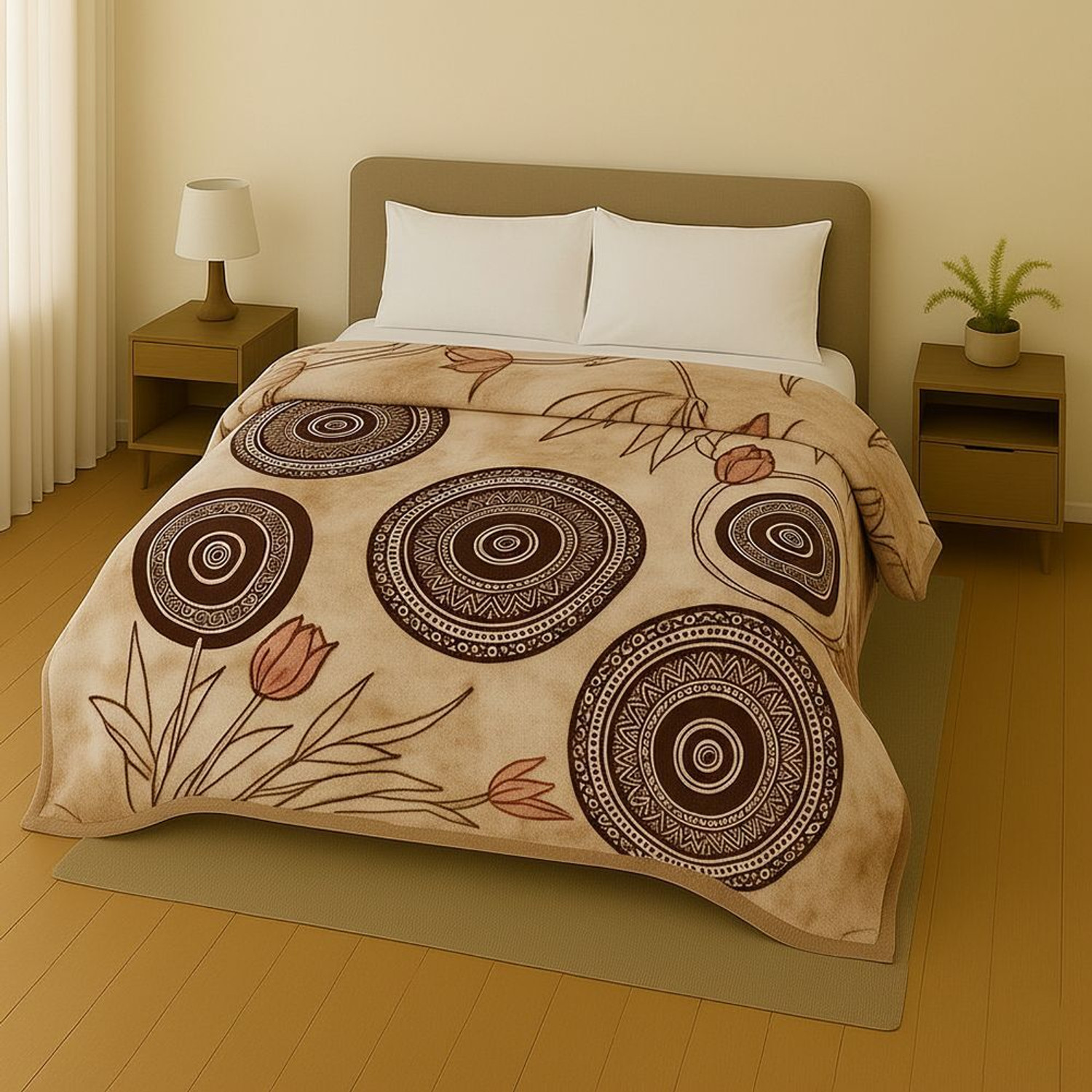 Image of Raymond Home Geometric Double Mink Blanket for Heavy Winter