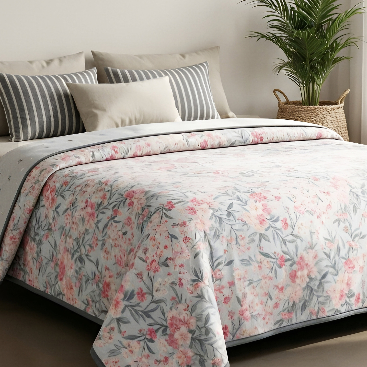 Image of haus & kinder Floral Single AC Blanket for AC Room