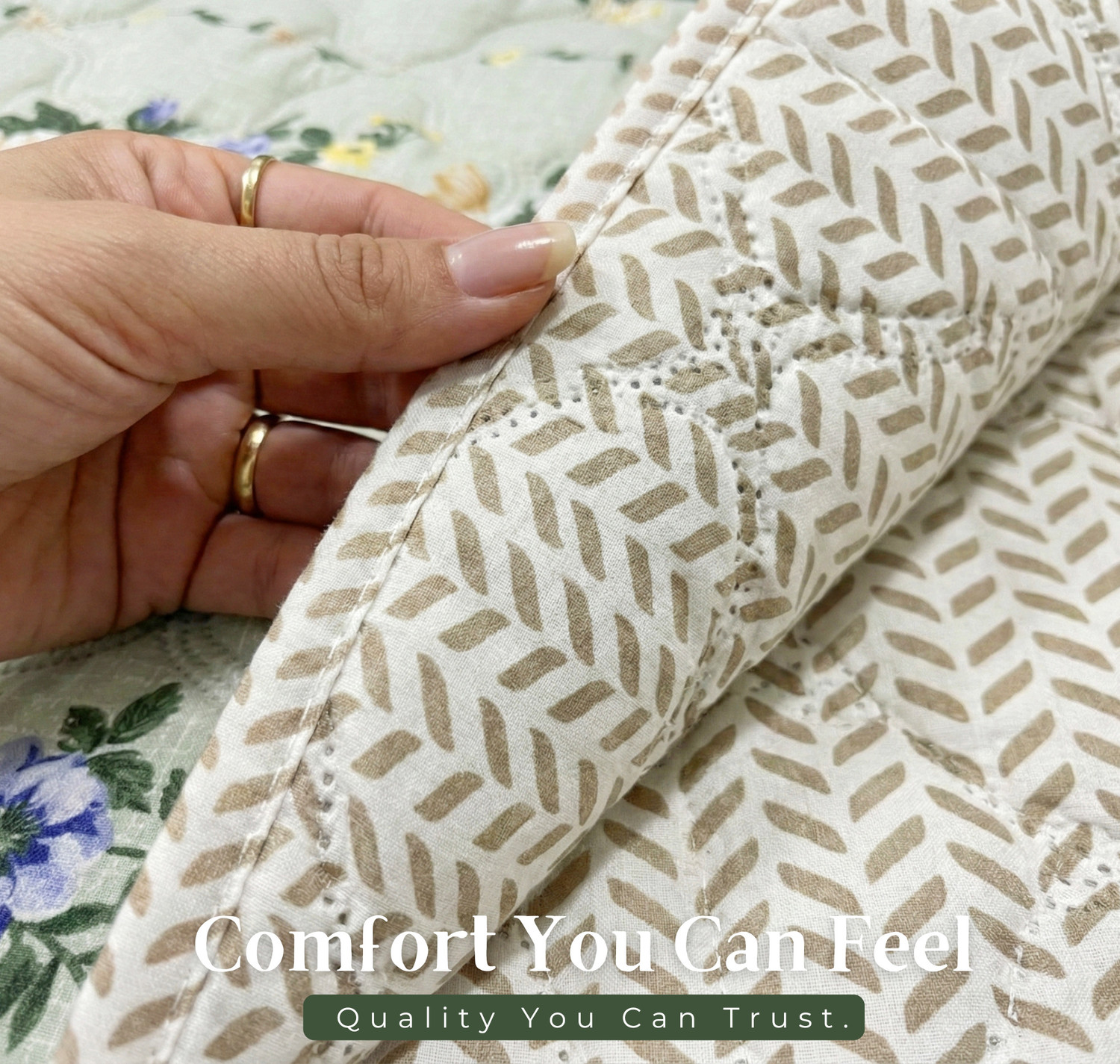 Image of VAS COLLECTIONS Floral Double Comforter for AC Room
