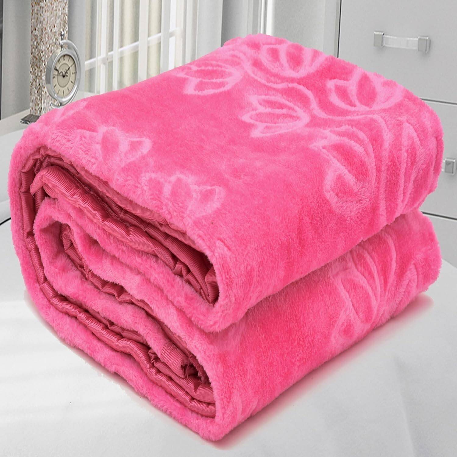 ARIVETS Floral, Solid, Printed Double Weighted Blanket for Heavy Winter