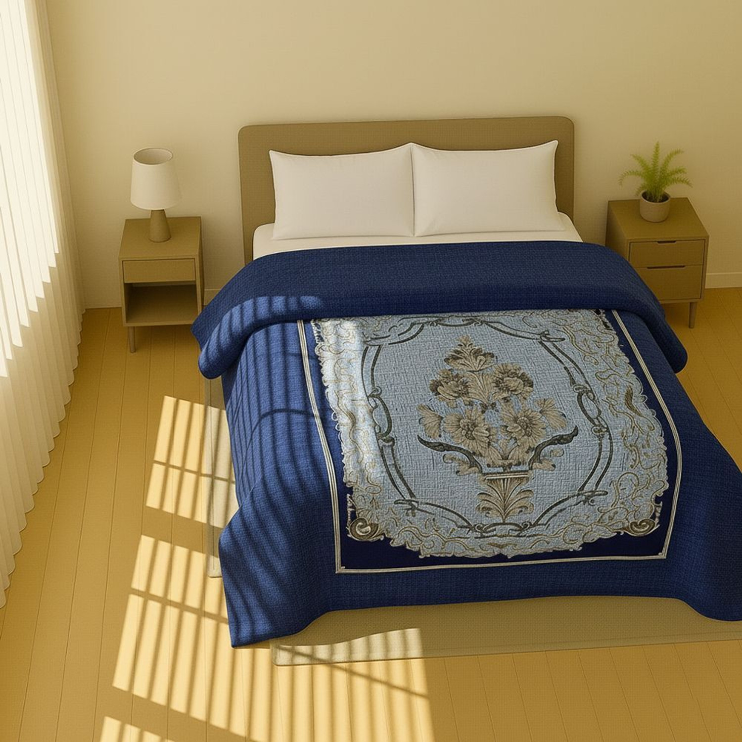 Image of Raymond Home Geometric Double Mink Blanket for Heavy Winter