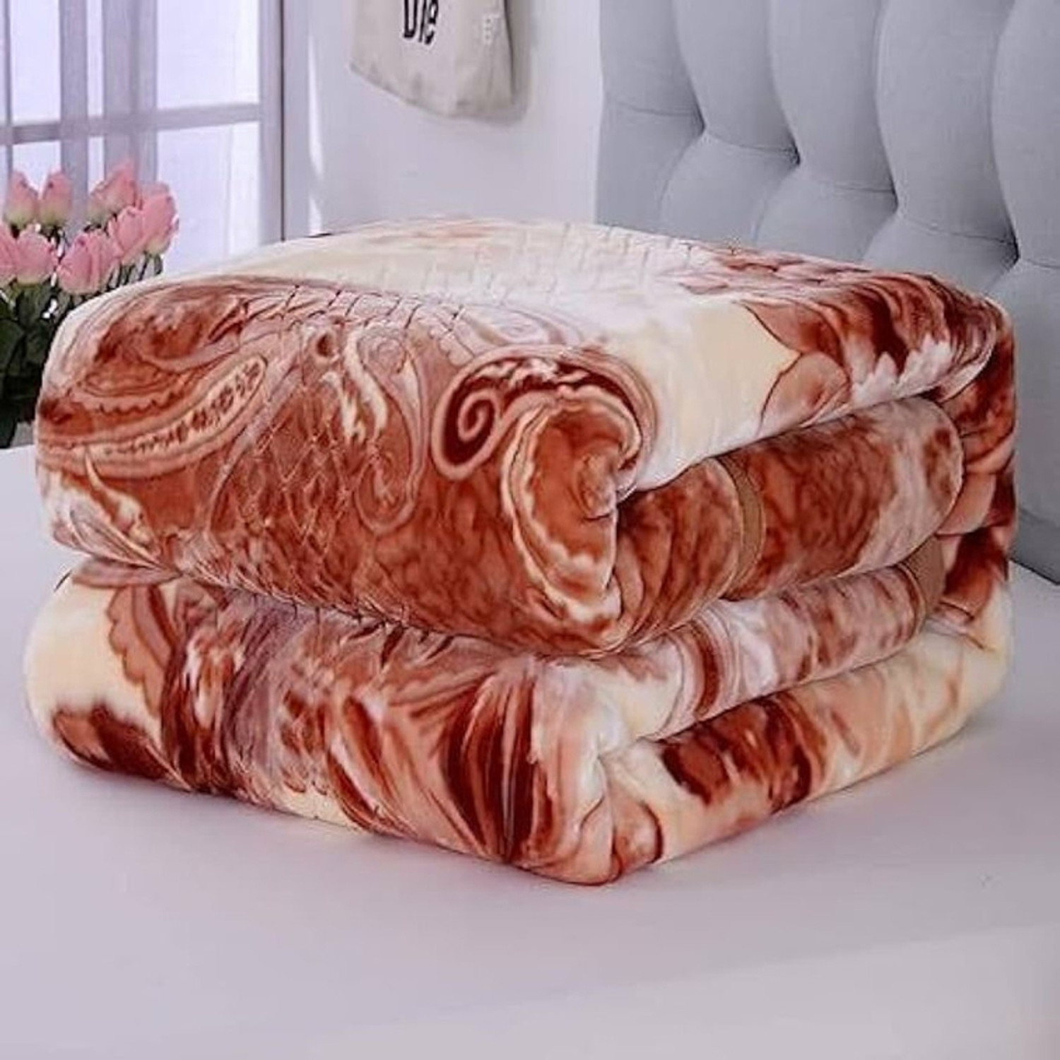 Image of MFI Printed Double Mink Blanket for AC Room