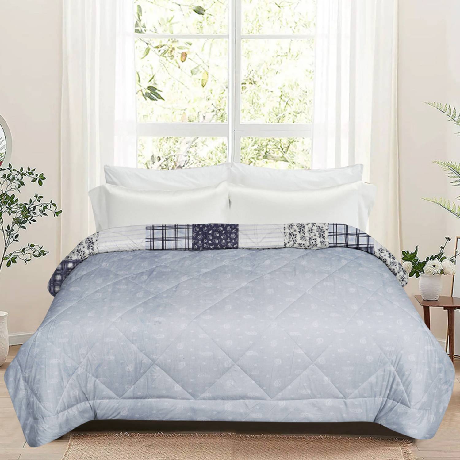CARLTON LONDON Printed Double Comforter for  AC Room