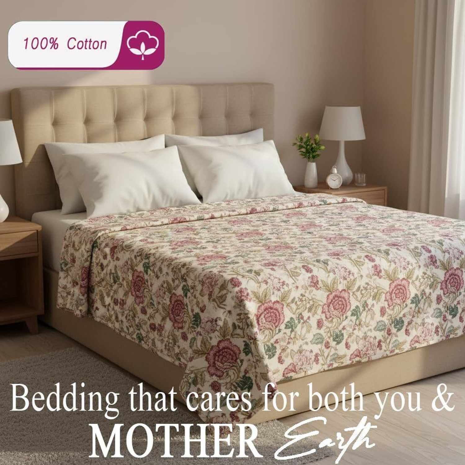 Image of Trance Home Linen Printed Double Dohar for All Season