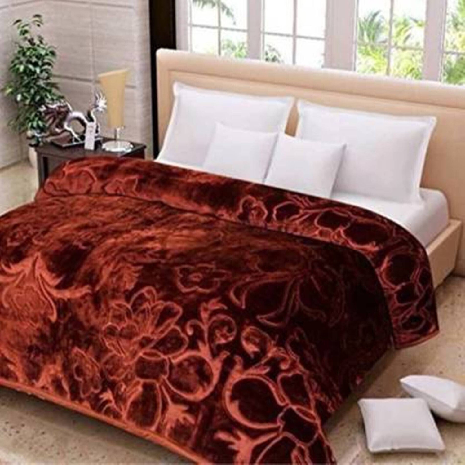 Image of pgk Self Design Double AC Blanket for Heavy Winter