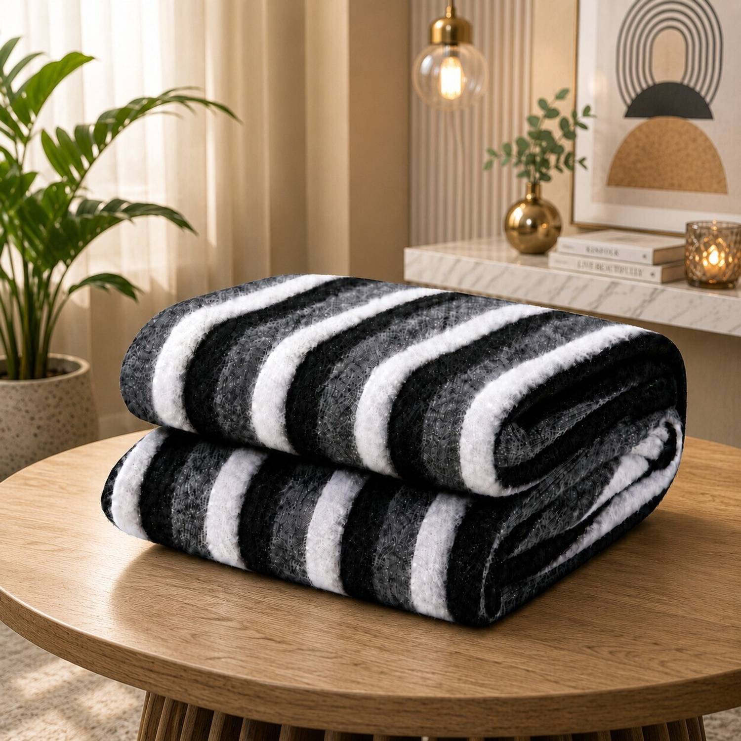 Huemic Striped Single AC Blanket - Image 1