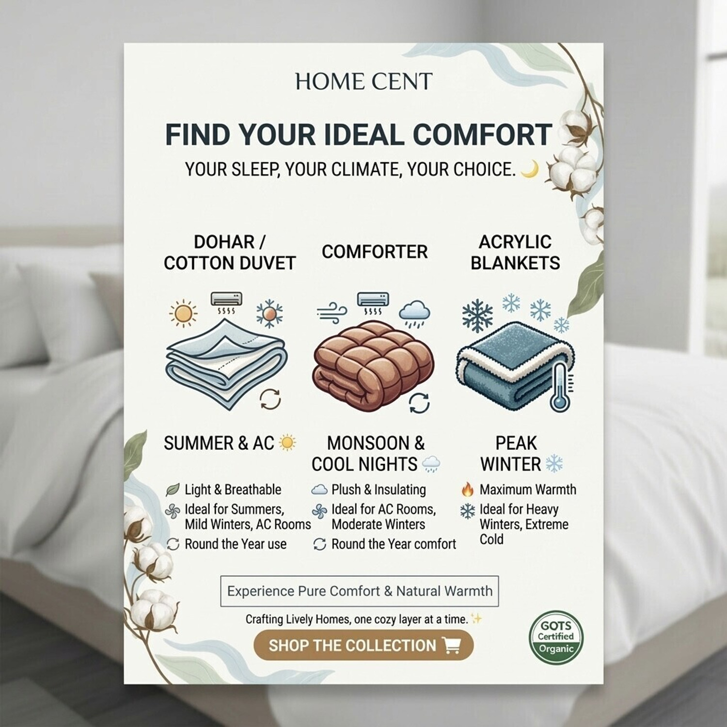 Image of HomeCent Printed Single Dohar for AC Room
