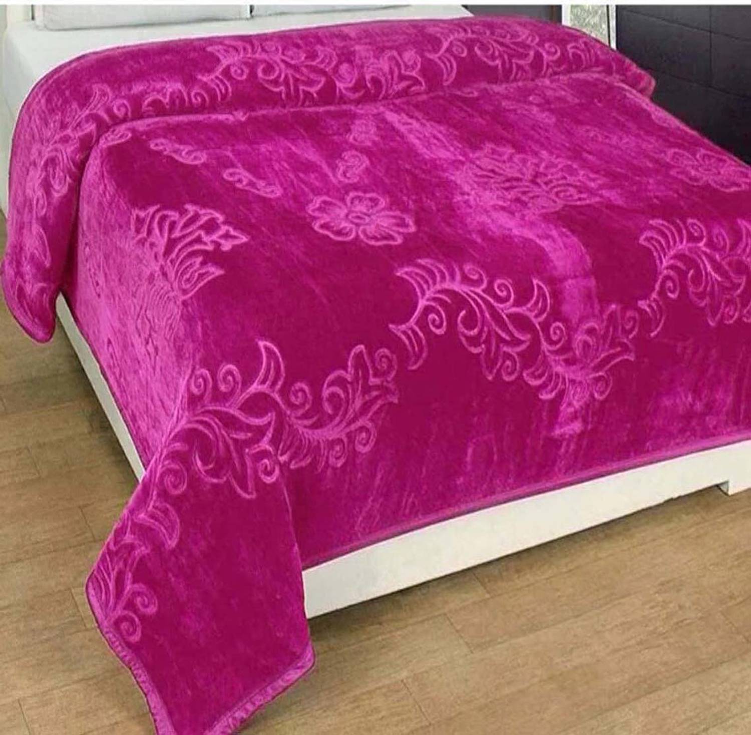 AKANSHA Solid Double Mink Blanket for  Heavy Winter