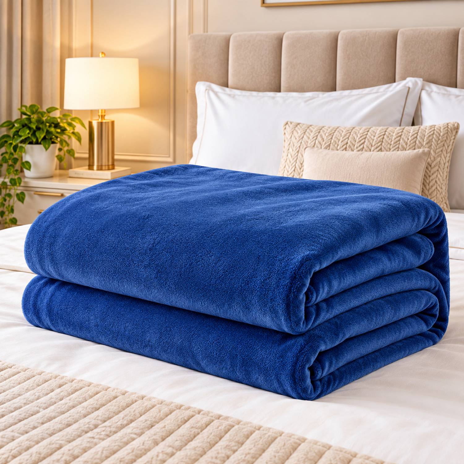 blankito Solid Double AC Blanket for Mild Winter