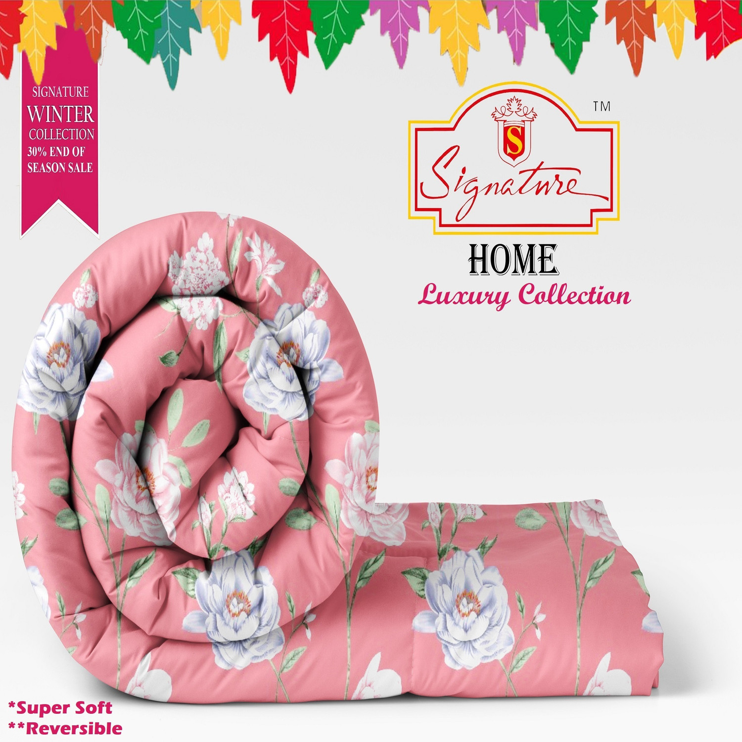 Image of Signature Floral Double Comforter for AC Room
