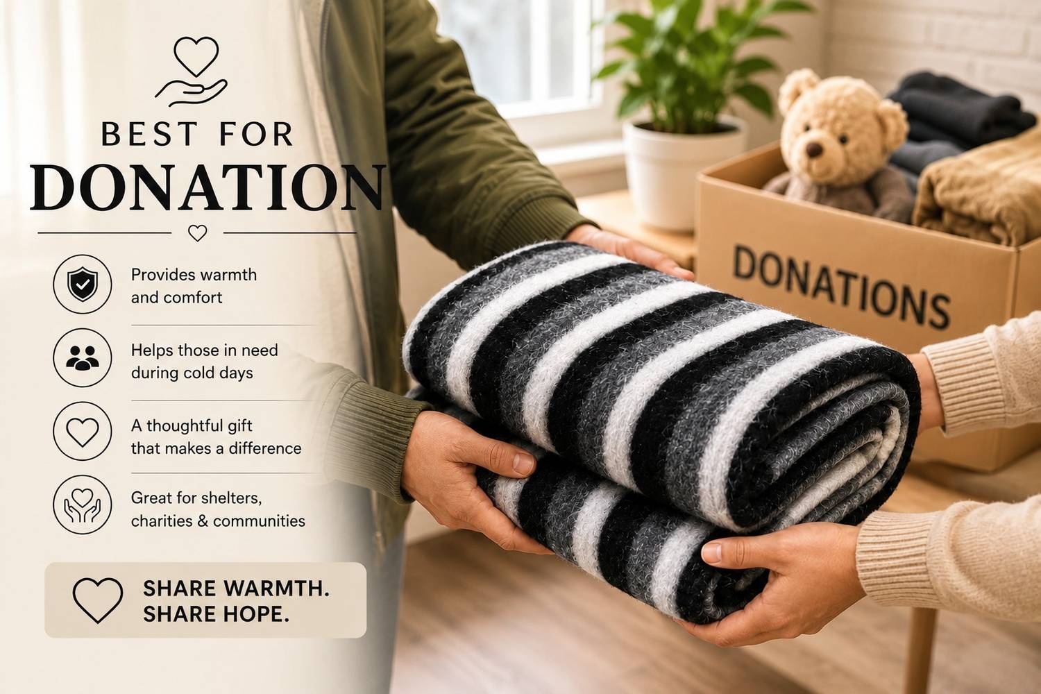 Huemic Striped Single AC Blanket - Image 3
