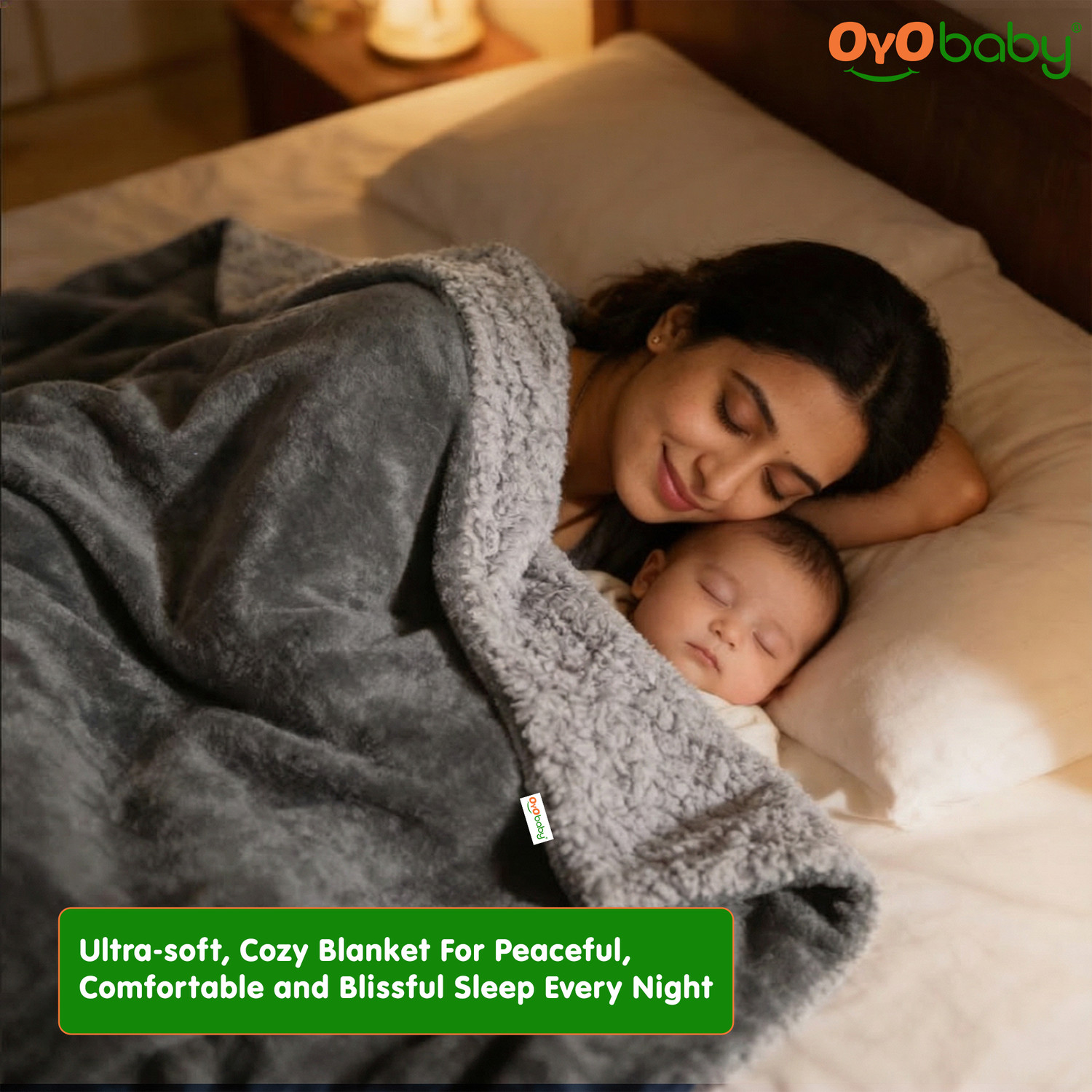 Image of Oyo Baby Solid Single Woollen Blanket for Heavy Winter