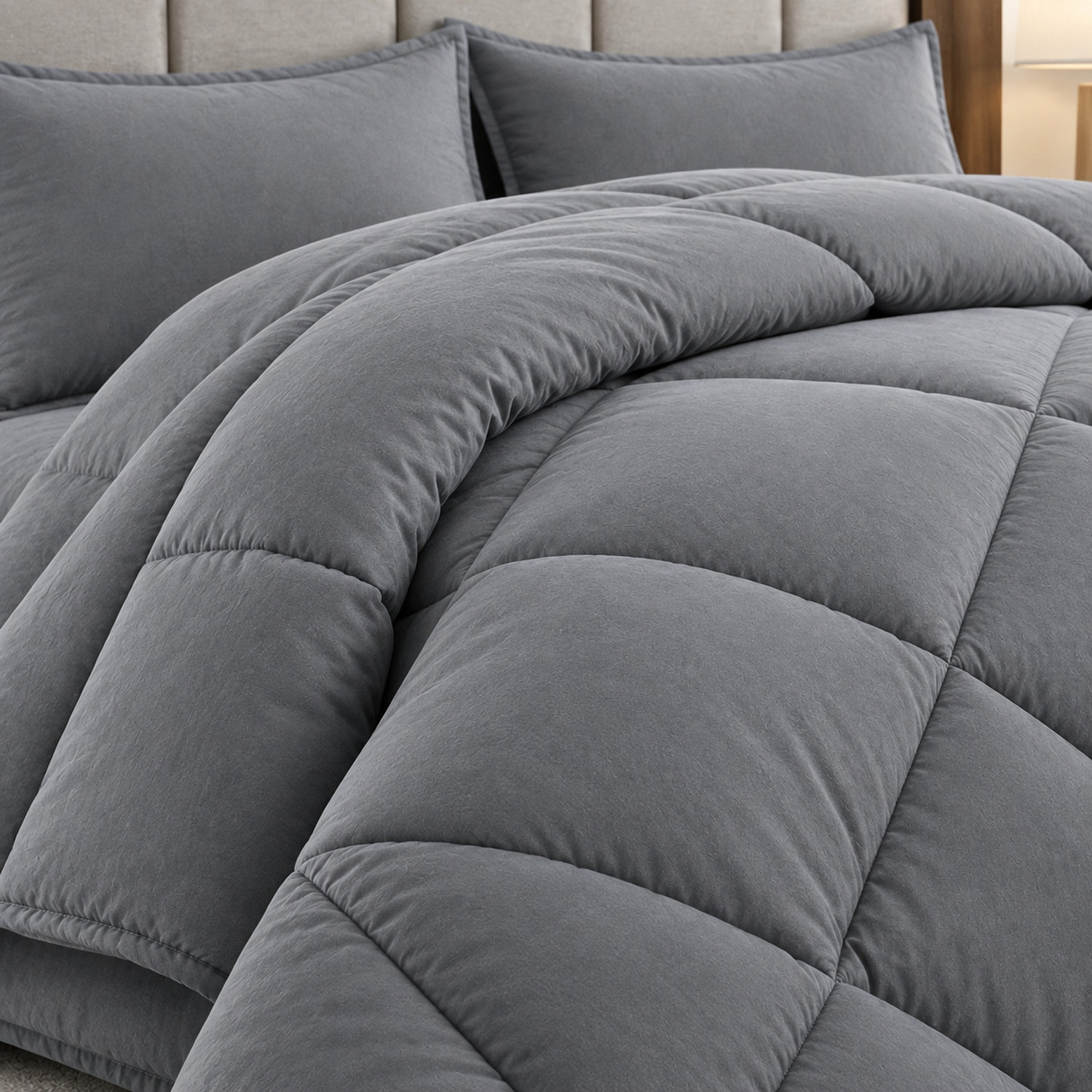 Image of NEXFIBER Solid Double Comforter for Heavy Winter