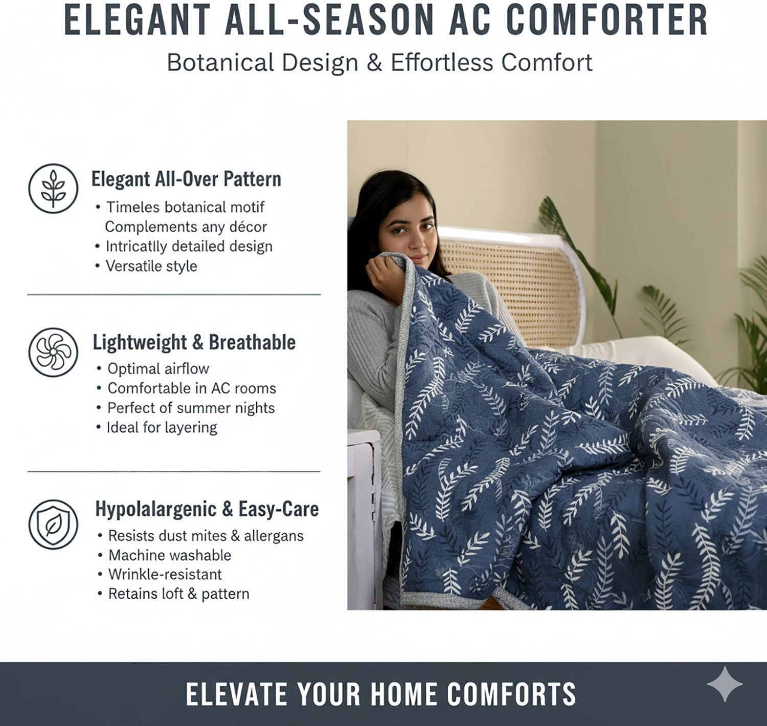 Image of supperbedding Floral Single Comforter for AC Room