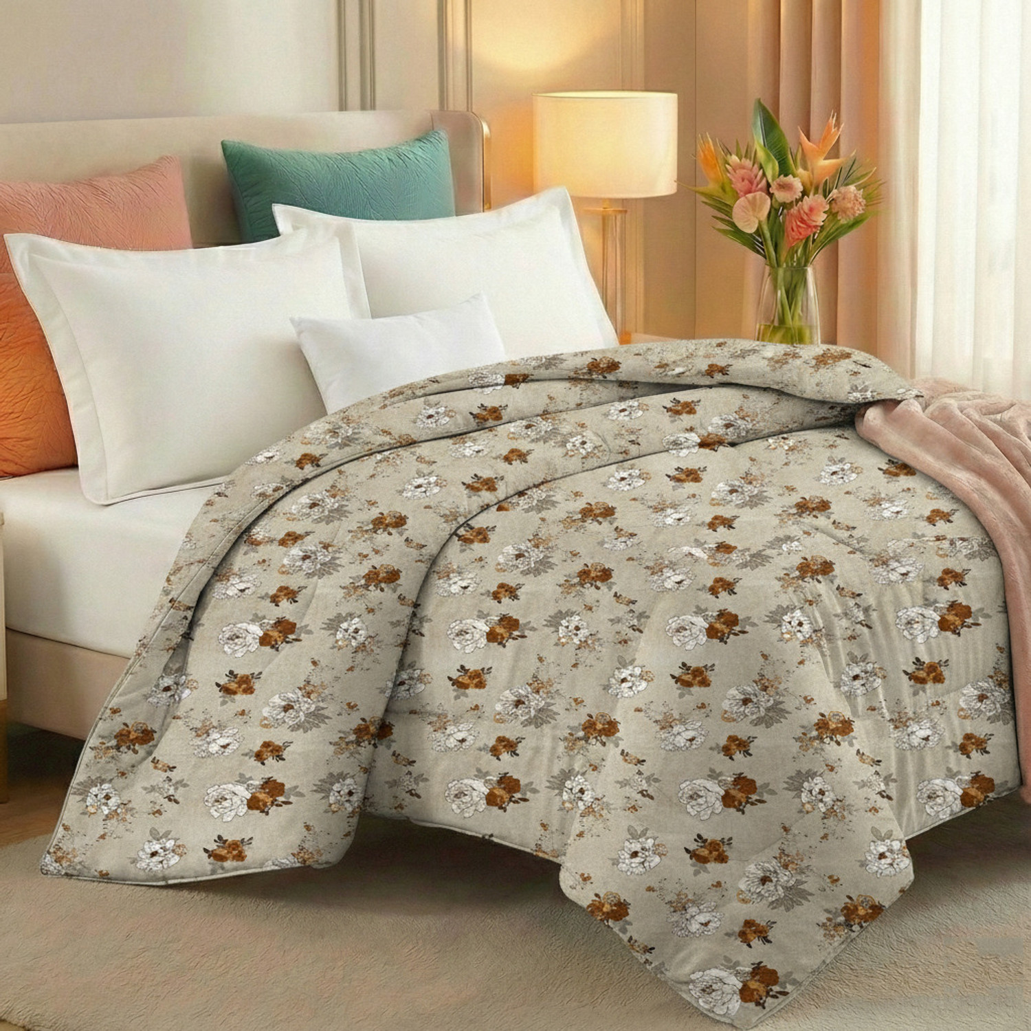 Image of BSB HOME Printed Single Comforter for Mild Winter