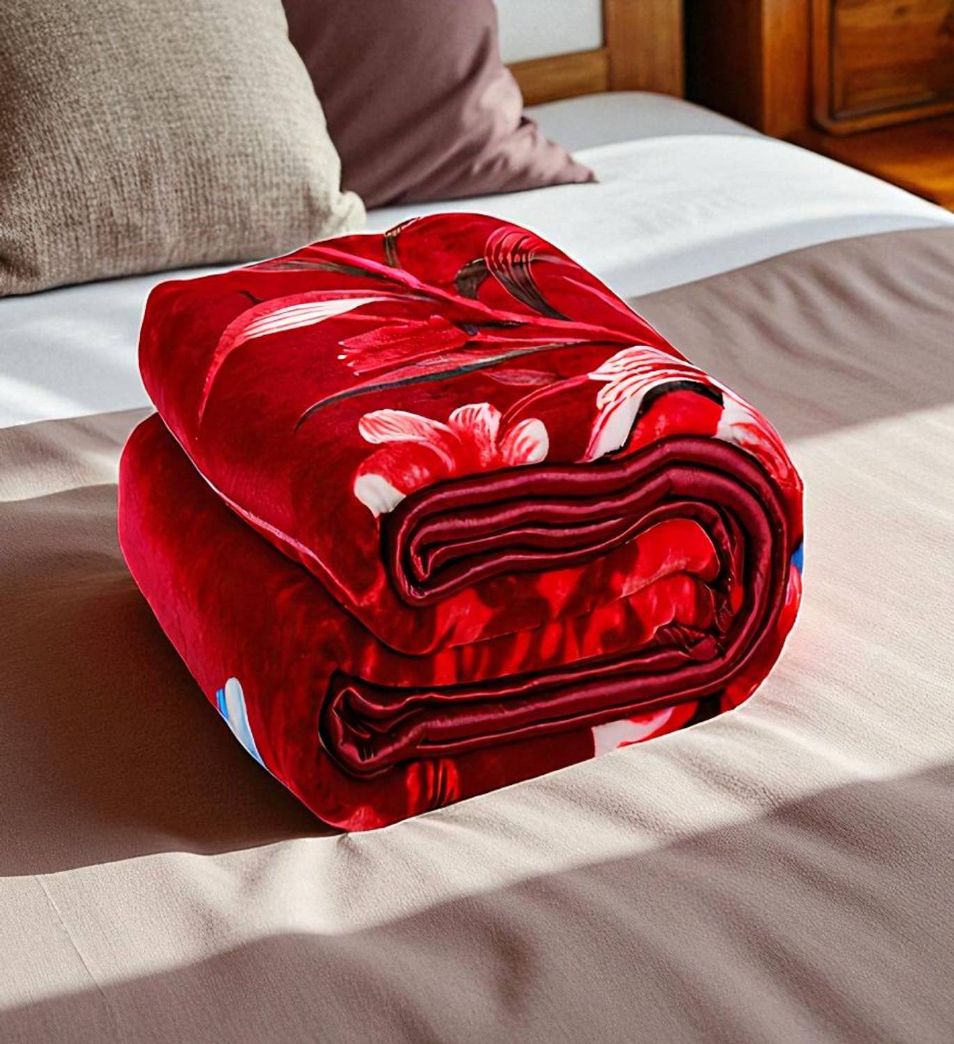 Changers Floral Single Mink Blanket for Heavy Winter