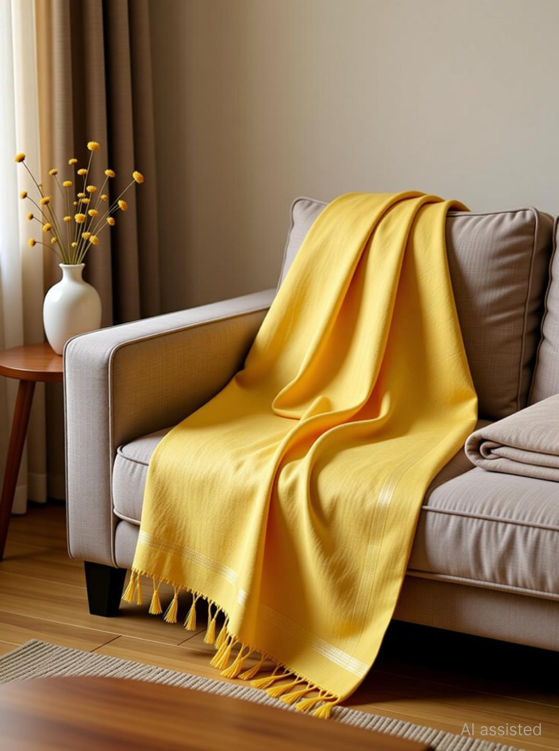 Image of BHAGALPURI CHADAR RESHU HANDLOOM Solid Single Top Sheet for AC Room