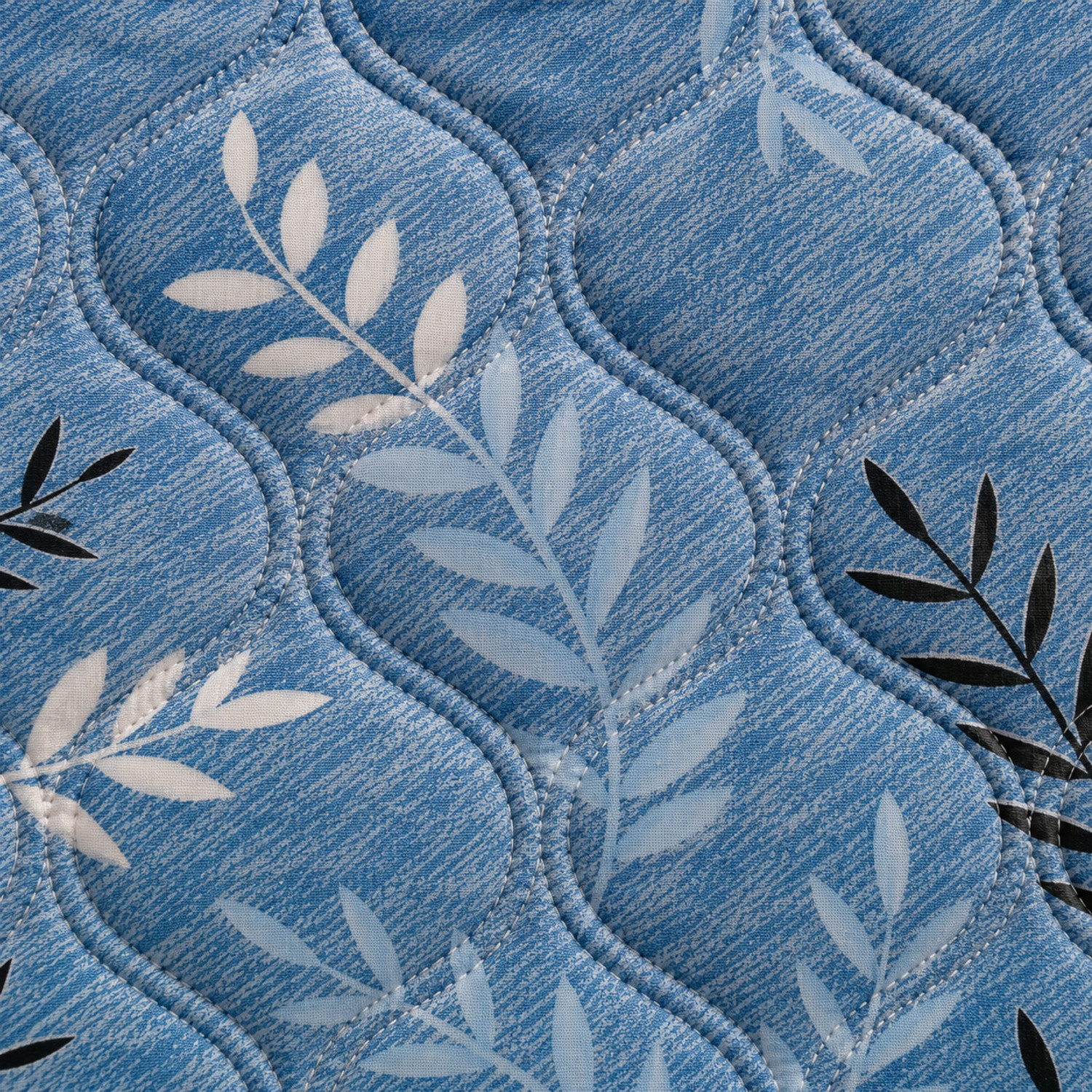 Image of Shemart Floral Double Dohar for AC Room (Cotton, Navy Blue)