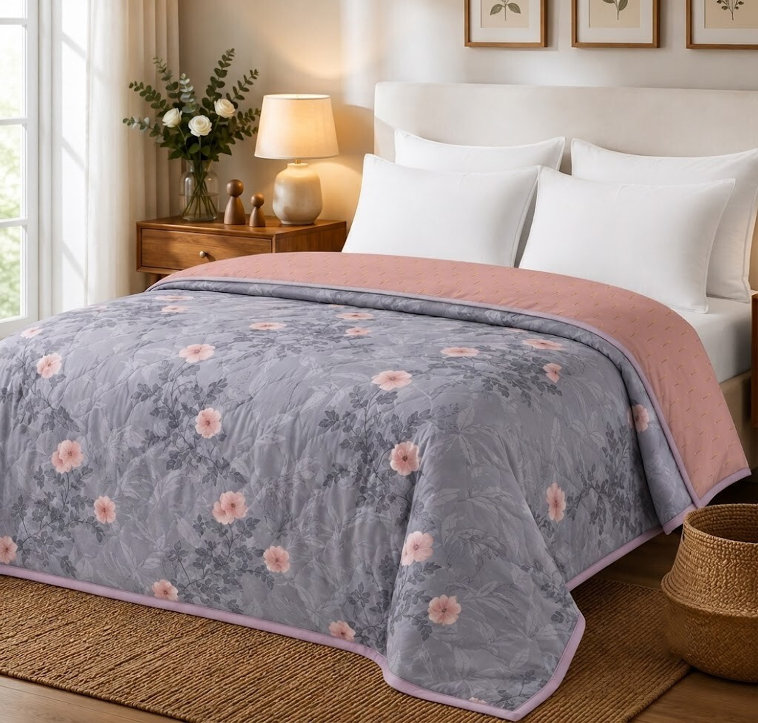 Image of Indian Weavers home store Floral Queen Comforter for AC Room