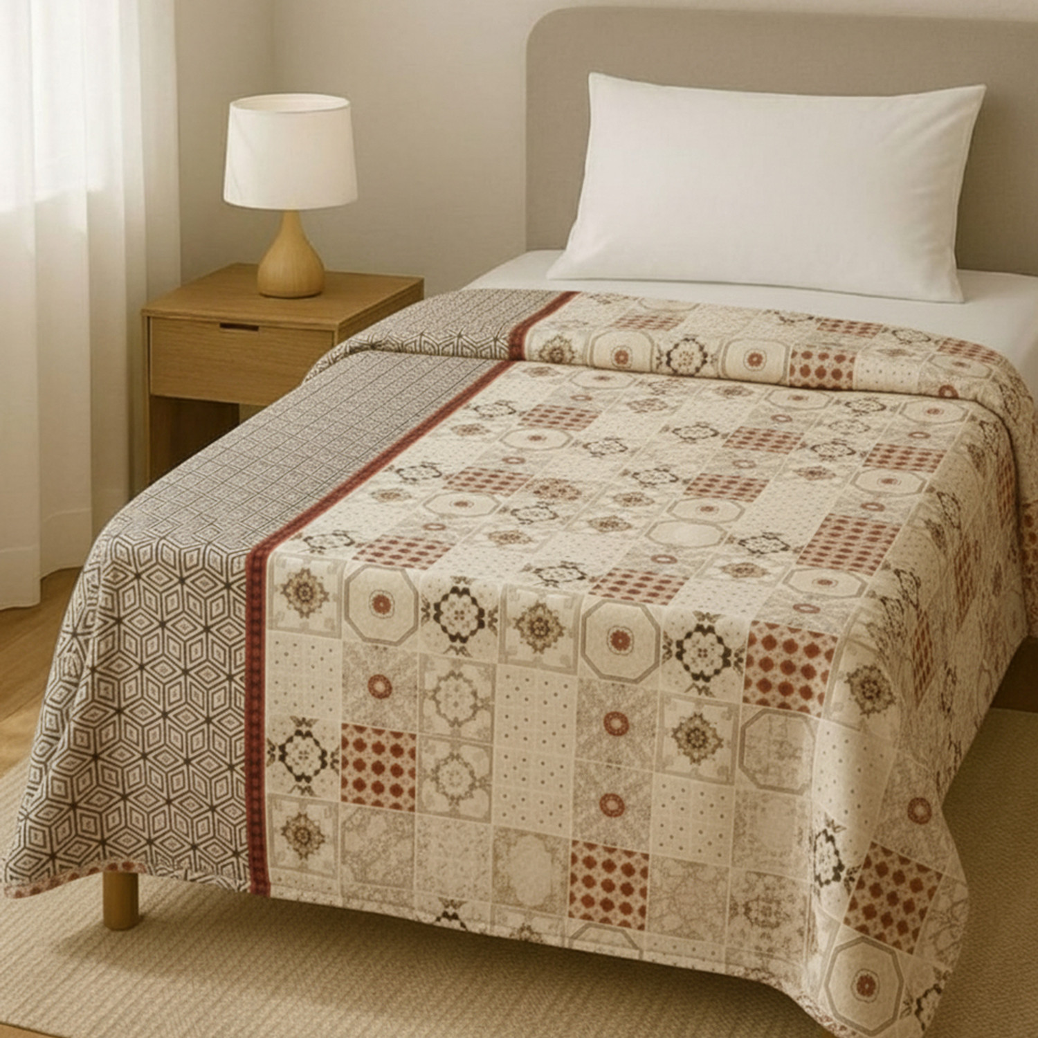 Image of Raymond Home Geometric Single Mink Blanket for Heavy Winter