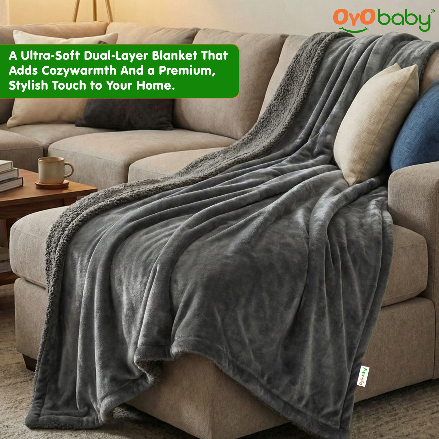 Image of Oyo Baby Solid Single Woollen Blanket for Heavy Winter