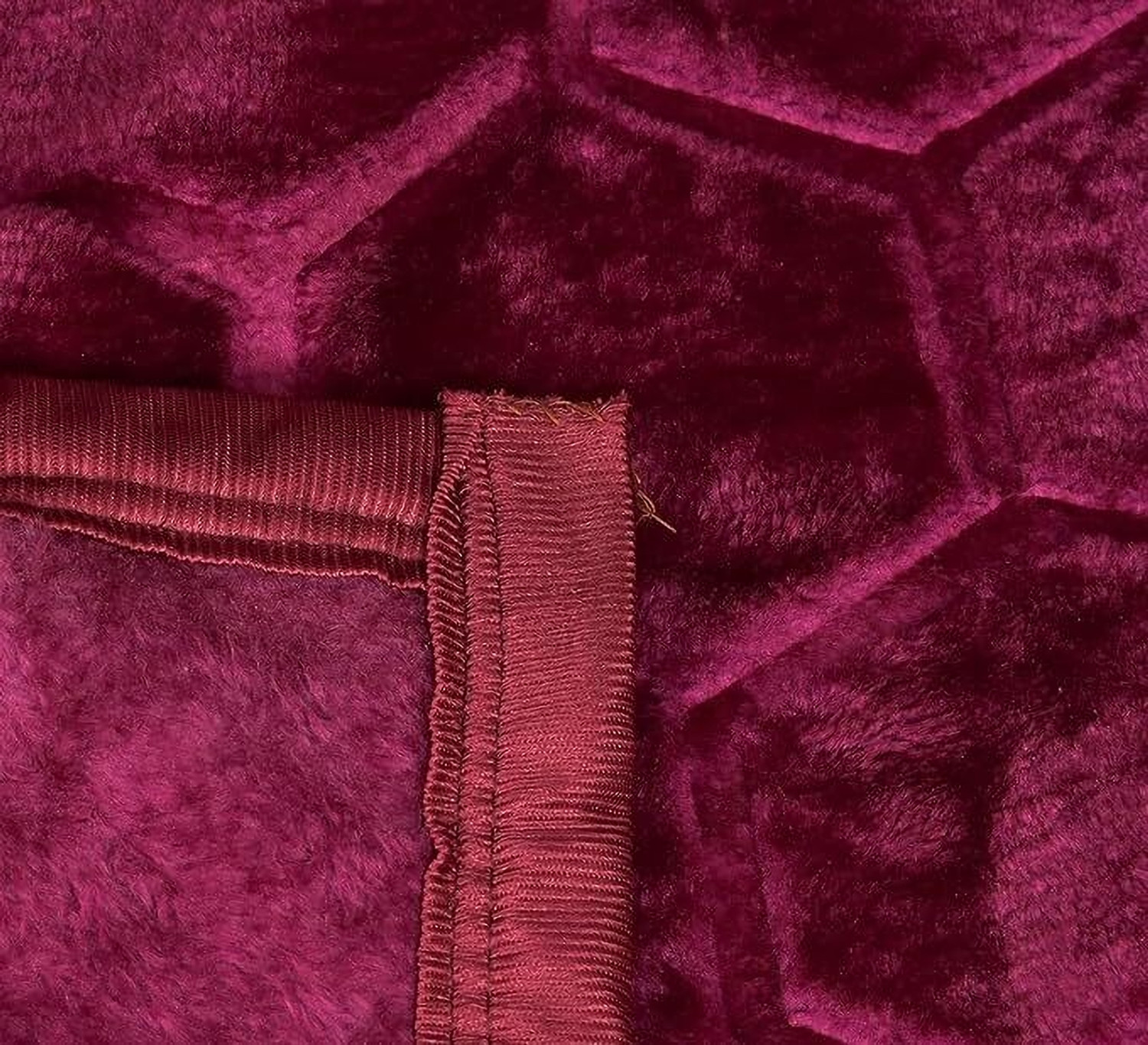 Image of JP SHINE Floral Double Mink Blanket for Heavy Winter (Microfiber, WINE)