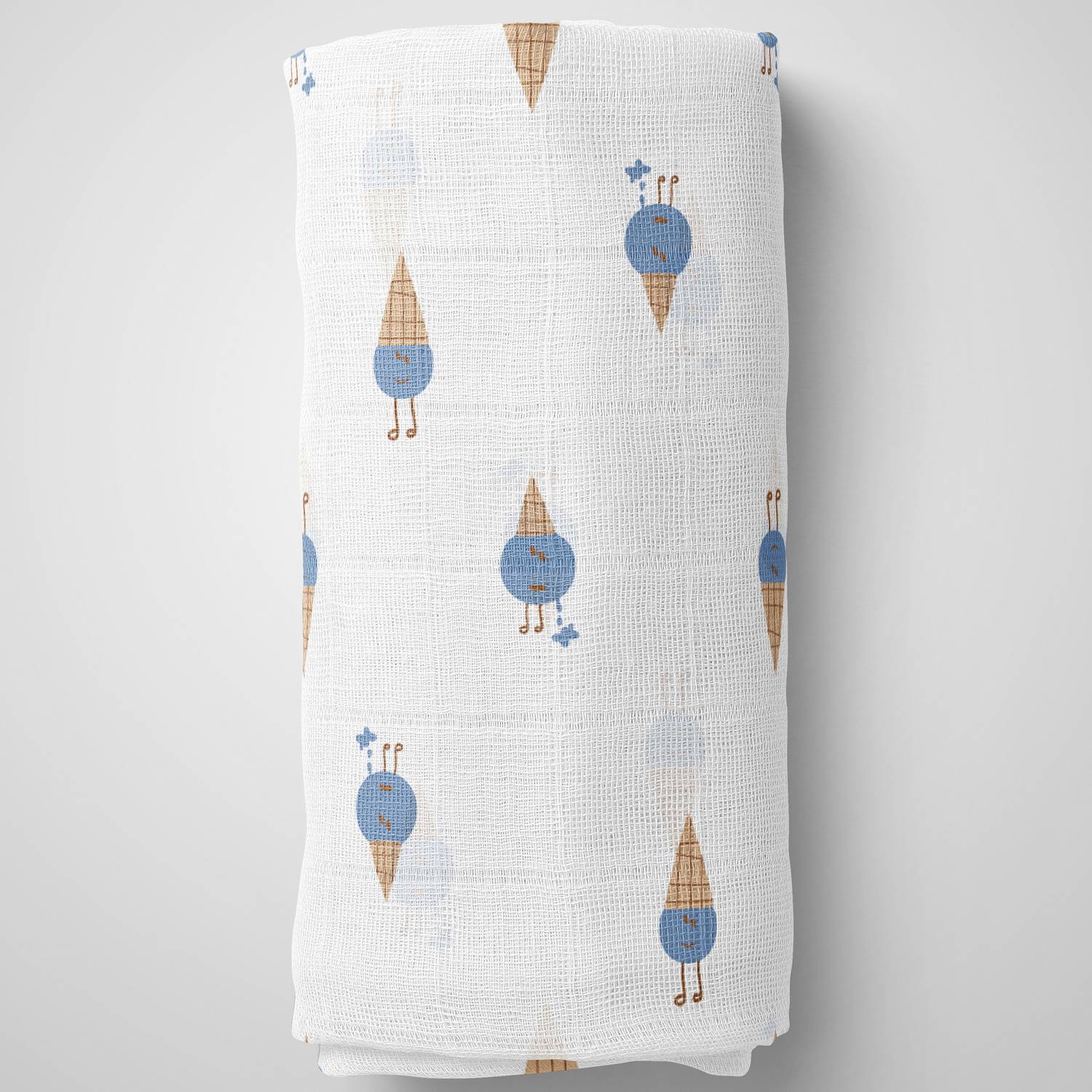 1st Step Printed Single Swaddling Baby Blanket for AC Room