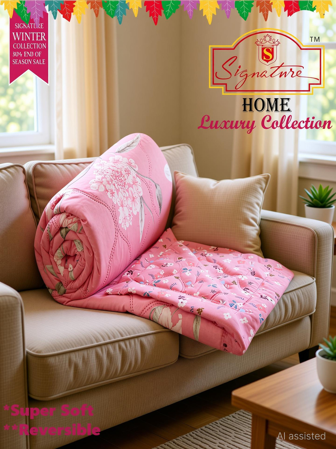 Image of Signature Floral Double Comforter for AC Room