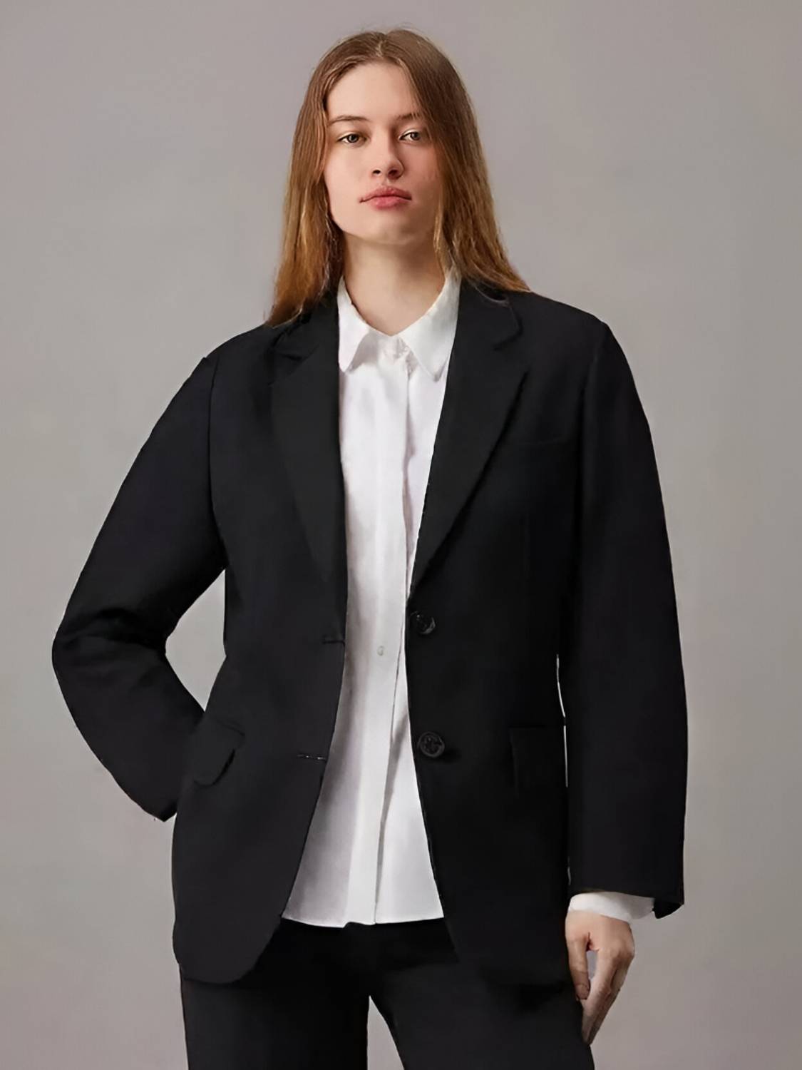 CADMON Solid Single Breasted Formal Women Blazer