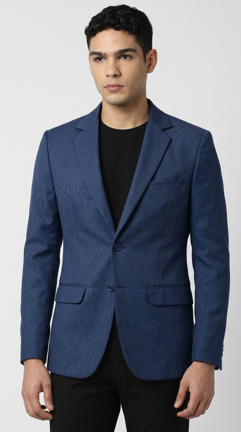 Image of RAJENDERANI Solid Single Breasted Formal Men Blazer
