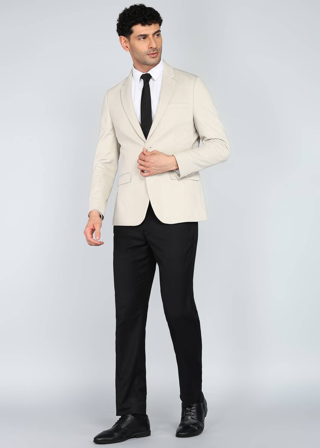 PETER ENGLAND Solid Tuxedo Style Blazer - Image 2