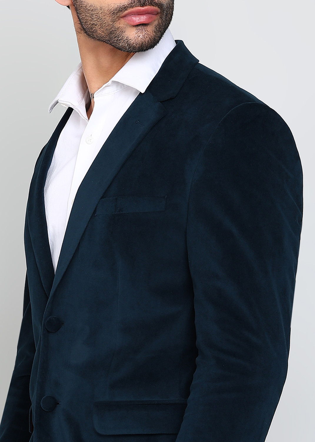 Image of PETER ENGLAND Solid Single Breasted Formal Men Blazer