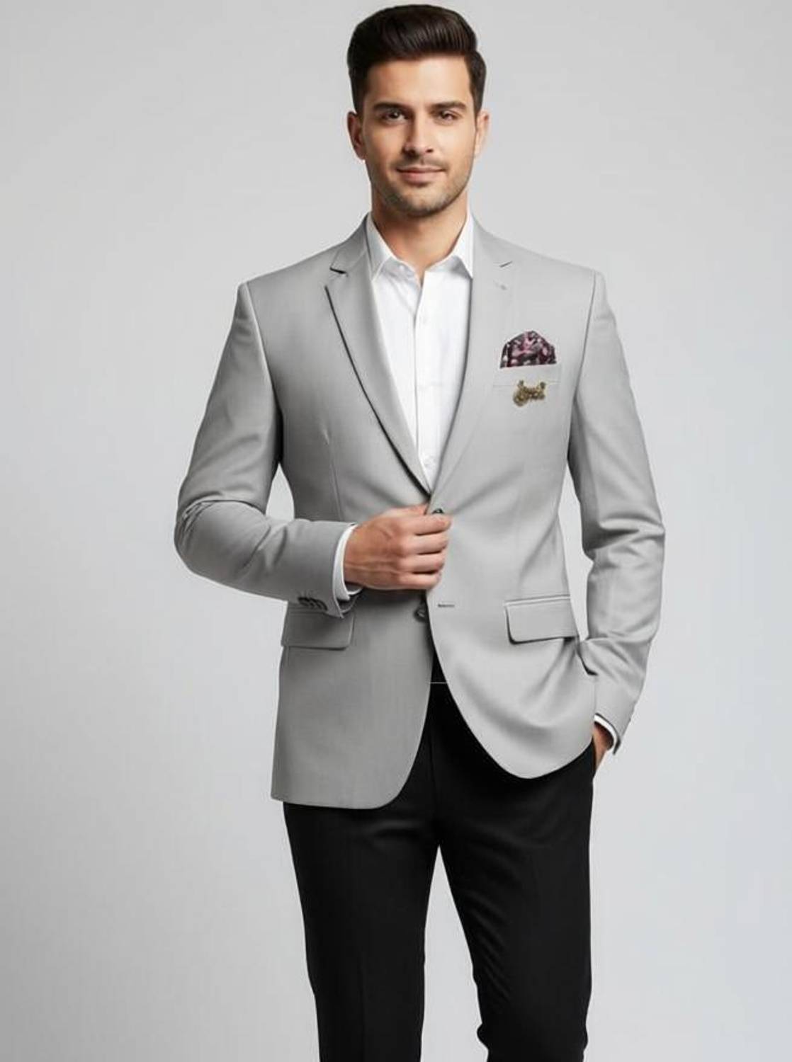 ASTHETIC Solid Single Breasted Party, Festive, Formal, Wedding, Casual Men Blazer
