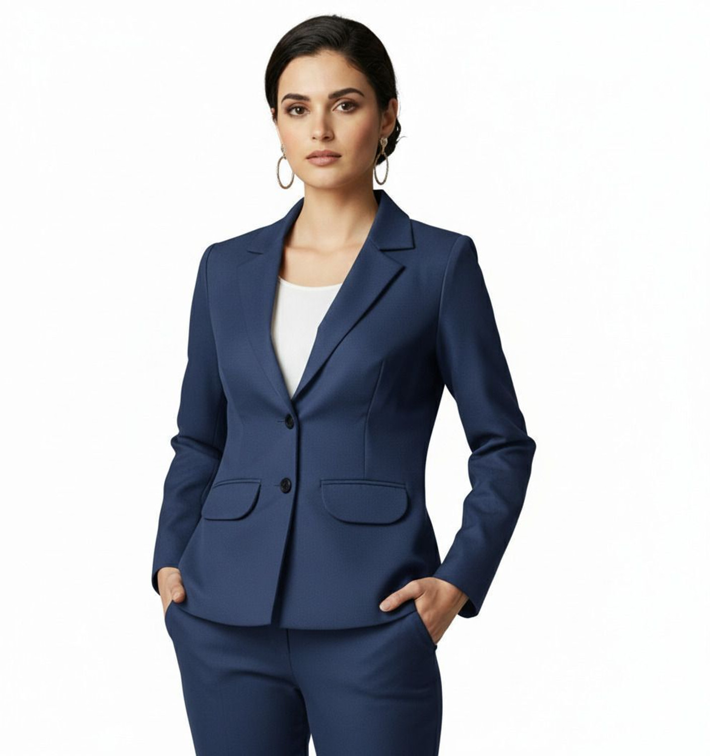Image of TrendArc Solid Single Breasted Formal Women Blazer