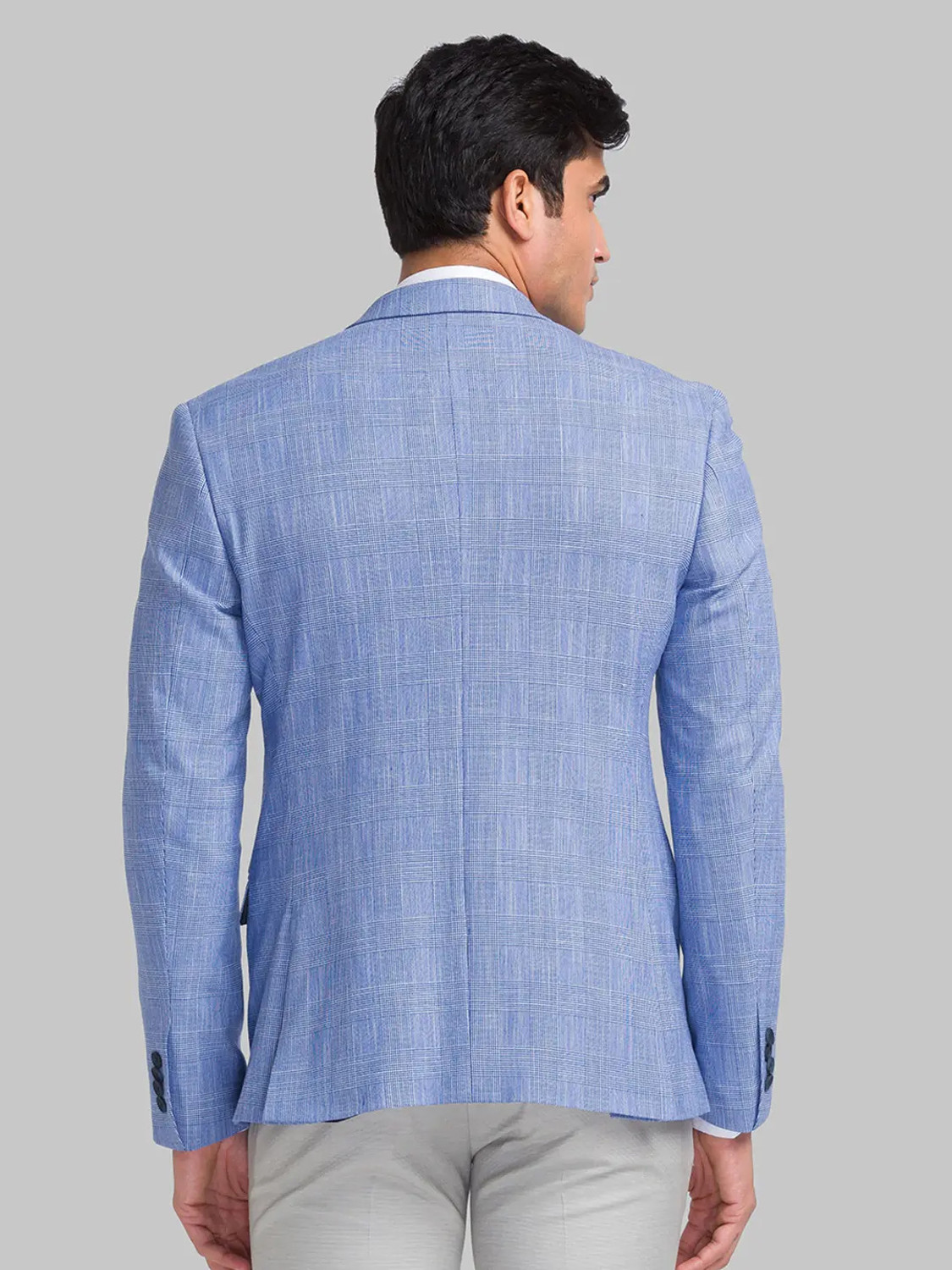 Image of PARK AVENUE Checkered Single Breasted Casual Men Blazer